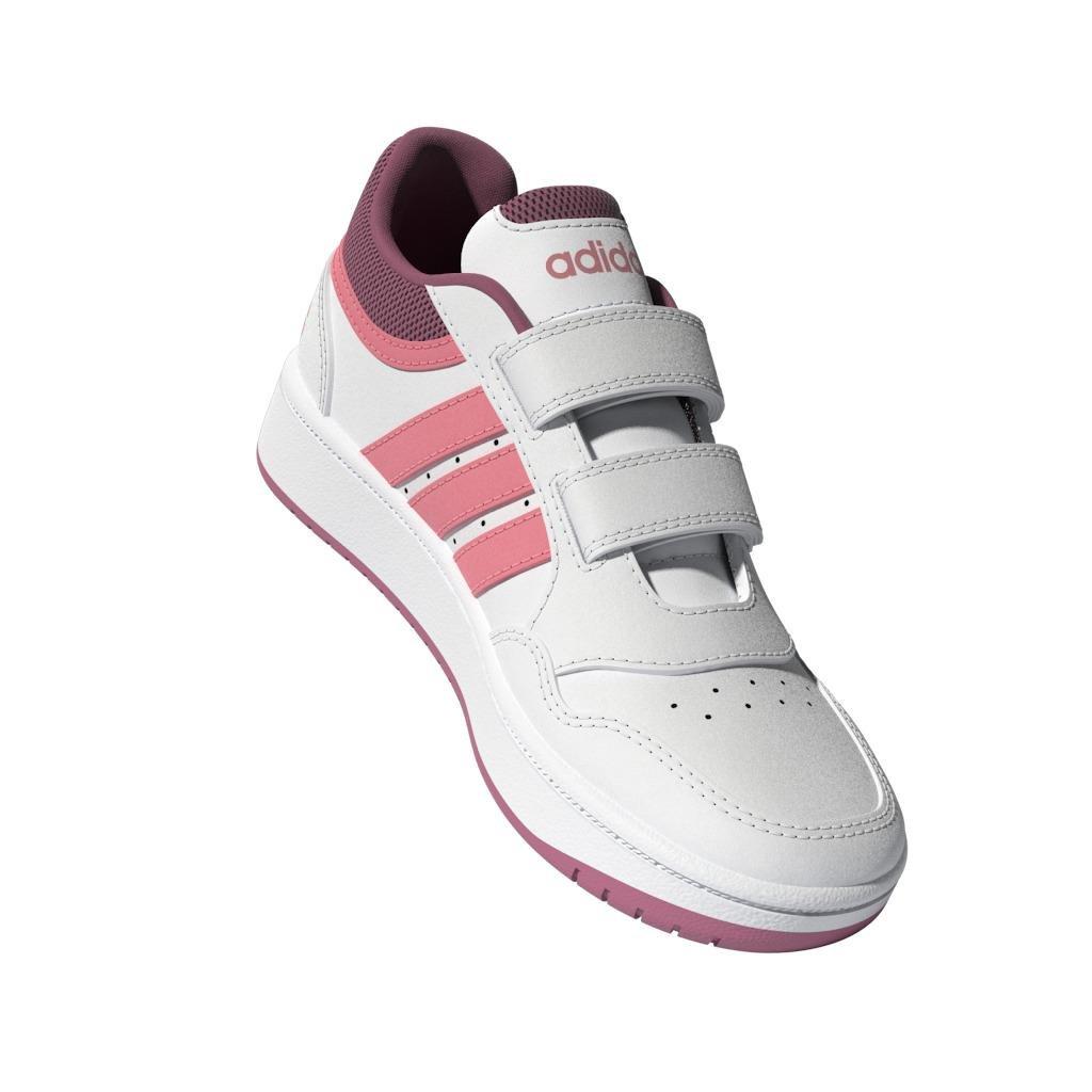 Unisex Kids Hoops Lifestyle Basketball Hook-And-Loop Shoes, White, A901_ONE, large image number 7