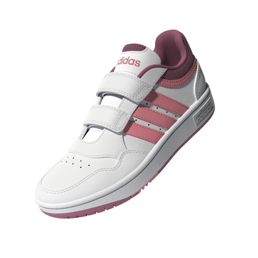 Unisex Kids Hoops Lifestyle Basketball Hook-And-Loop Shoes, White, A901_ONE, large image number 8