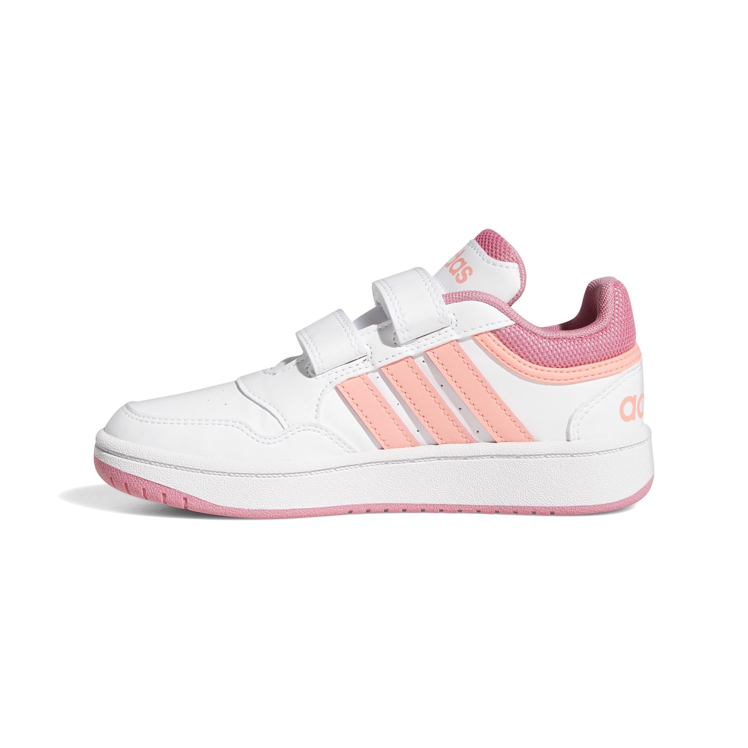 Unisex Kids Hoops Lifestyle Basketball Hook-And-Loop Shoes, White, A901_ONE, large image number 12