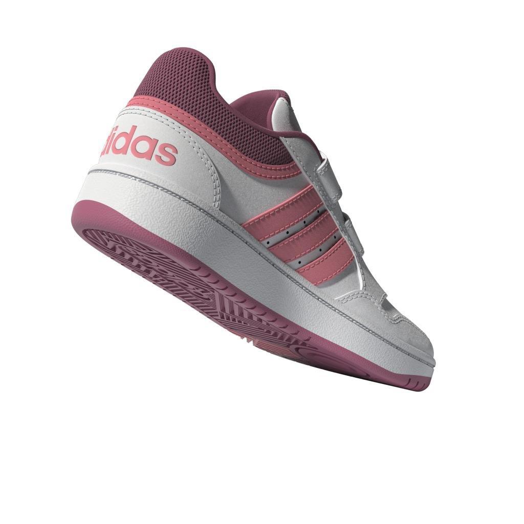 Unisex Kids Hoops Lifestyle Basketball Hook-And-Loop Shoes, White, A901_ONE, large image number 13