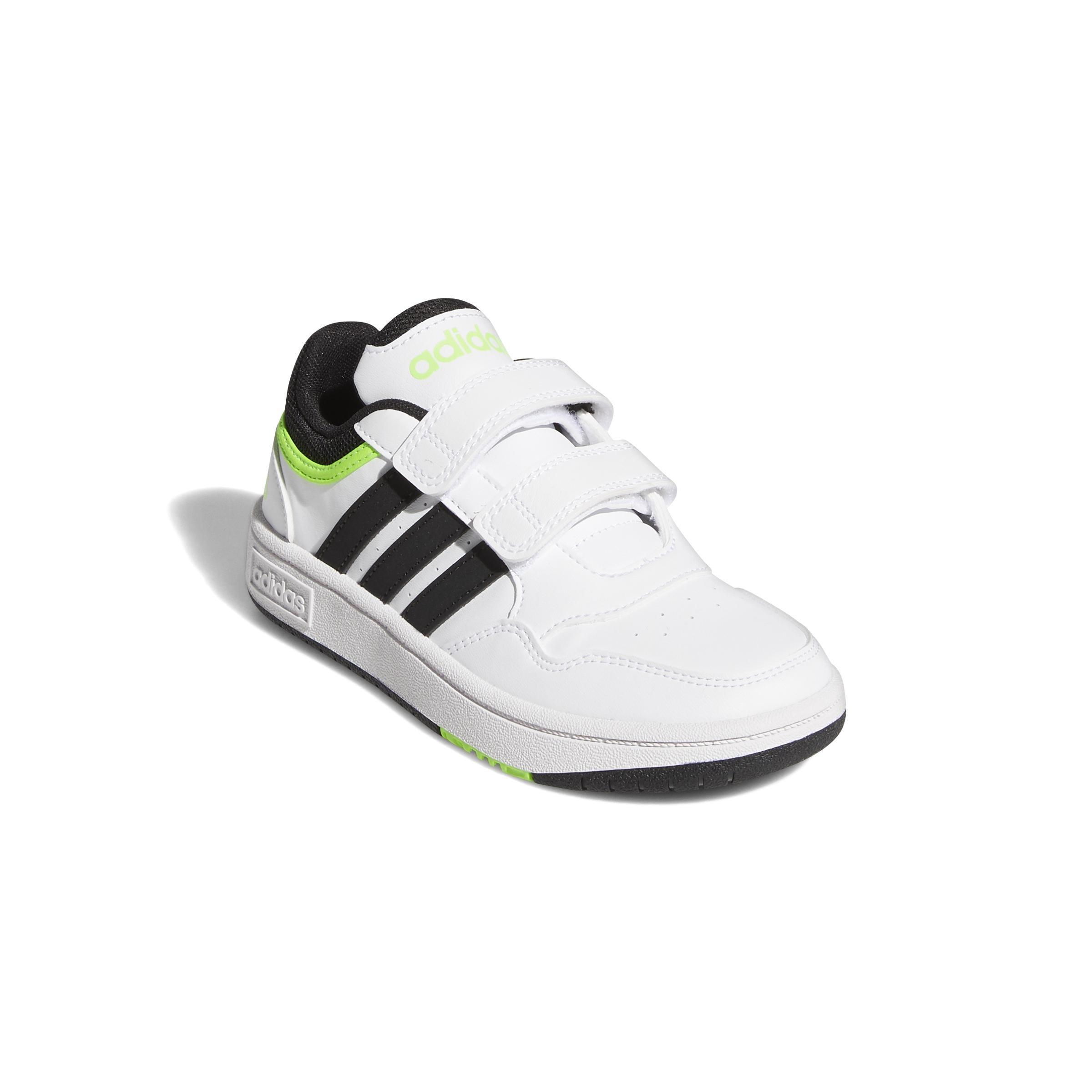 Kids Unisex Hoops Lifestyle Basketball Hook-And-Loop Shoes, White, A901_ONE, large image number 0