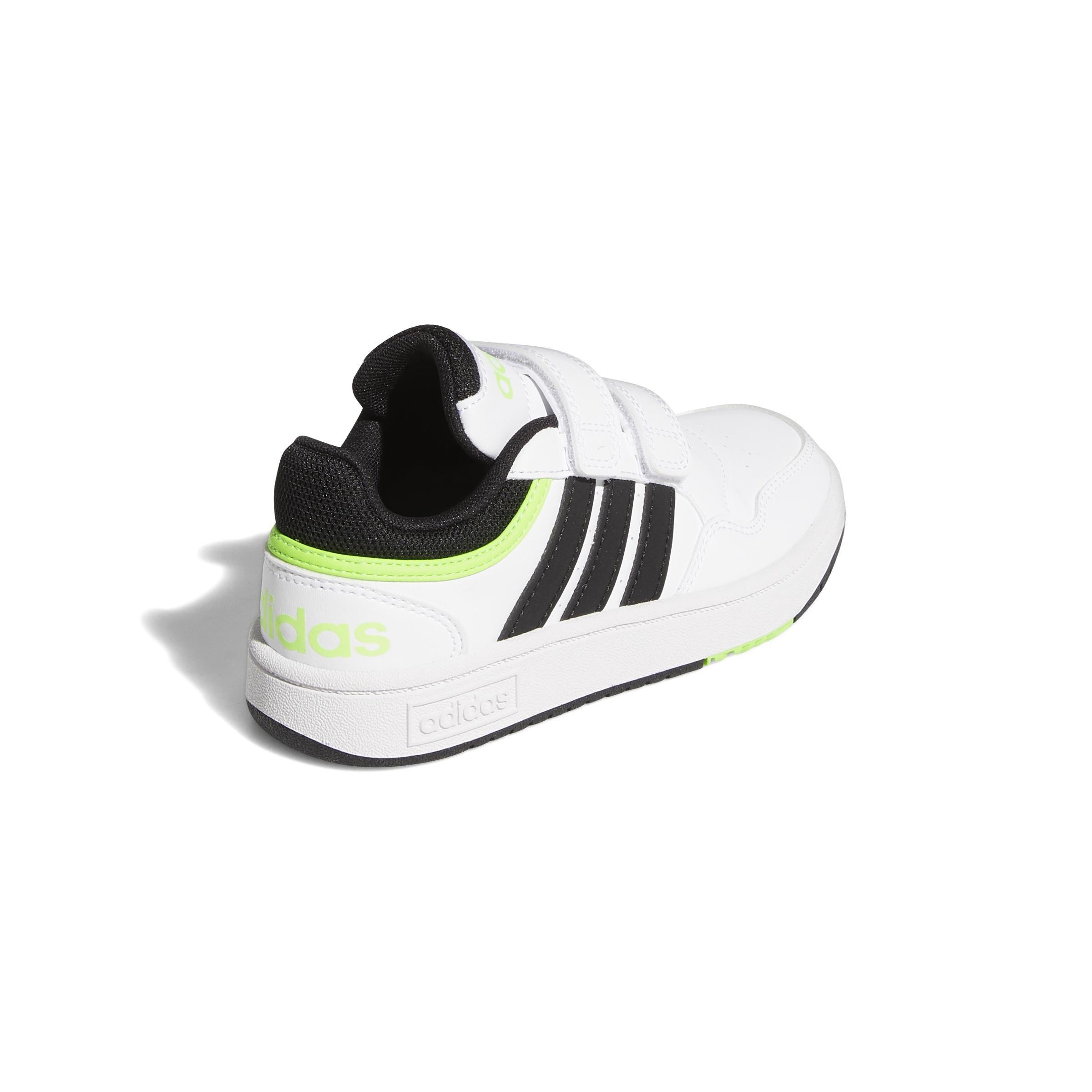 Unisex Kids Hoops Lifestyle Basketball Hook-And-Loop Shoes, White, , large image number 1
