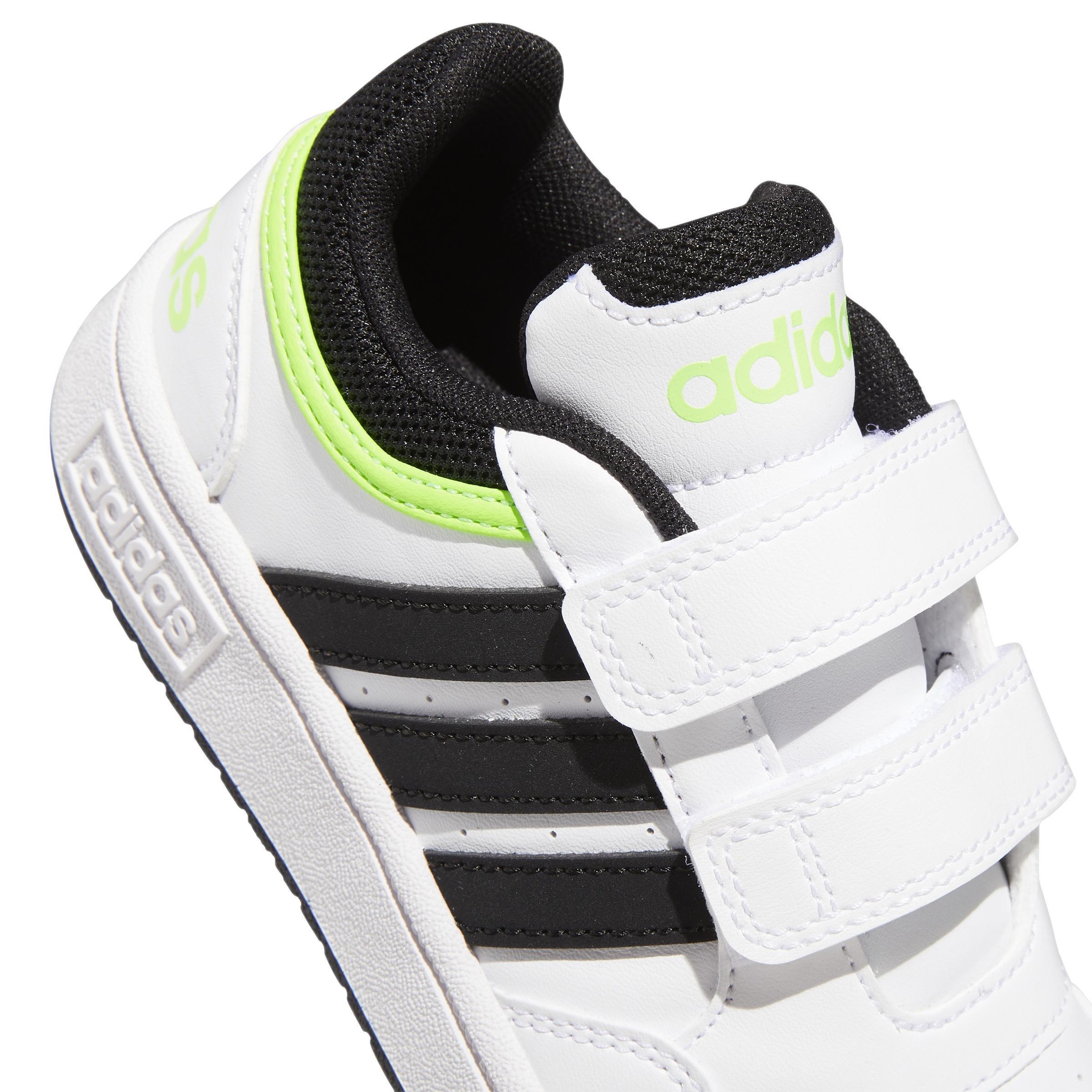 Unisex Kids Hoops Lifestyle Basketball Hook-And-Loop Shoes, White, , large image number 2