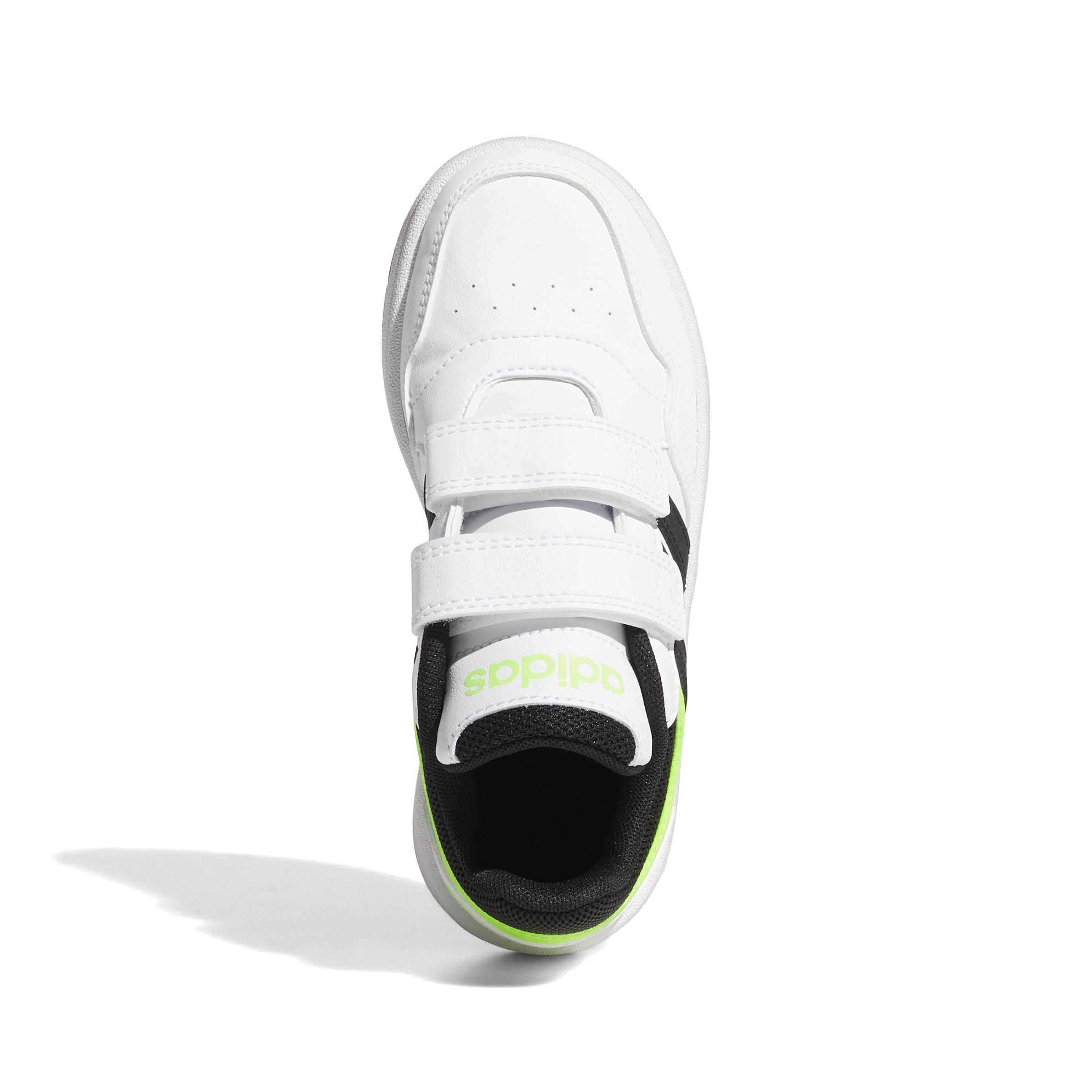 Unisex Kids Hoops Lifestyle Basketball Hook-And-Loop Shoes, White, , large image number 6