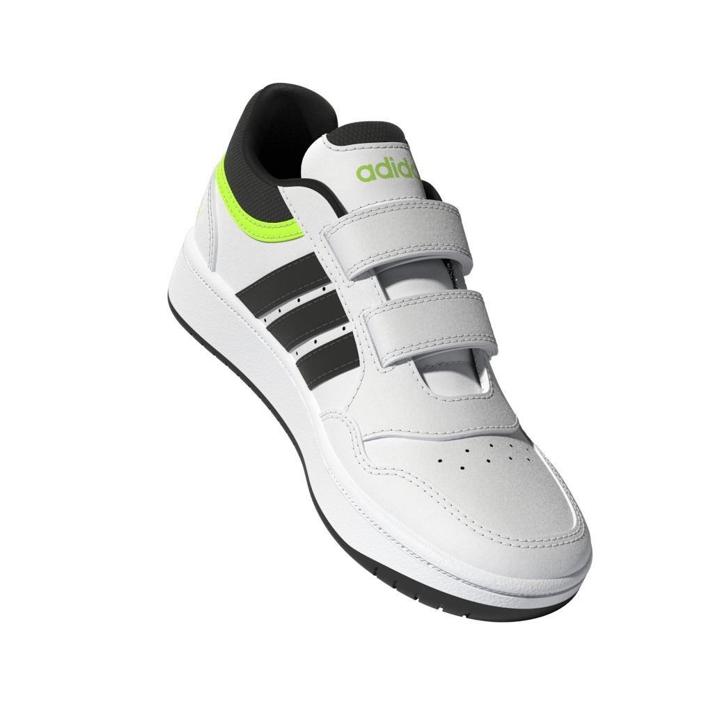 Unisex Kids Hoops Lifestyle Basketball Hook-And-Loop Shoes, White, , large image number 8