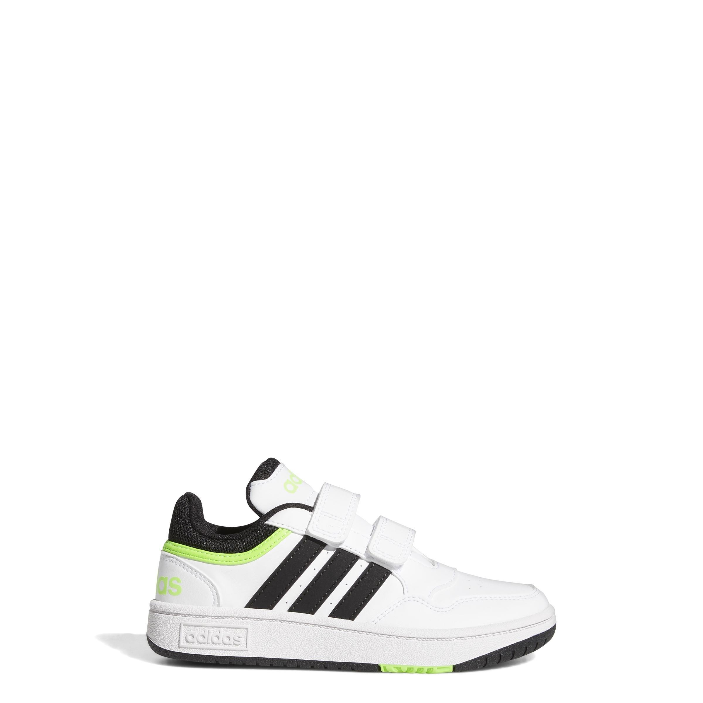 Unisex Kids Hoops Lifestyle Basketball Hook-And-Loop Shoes, White, , large image number 10