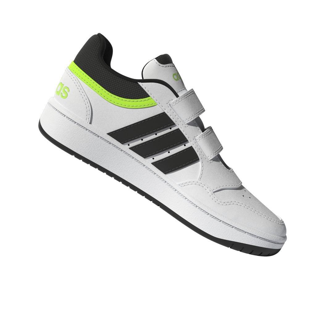 Unisex Kids Hoops Lifestyle Basketball Hook-And-Loop Shoes, White, , large image number 11