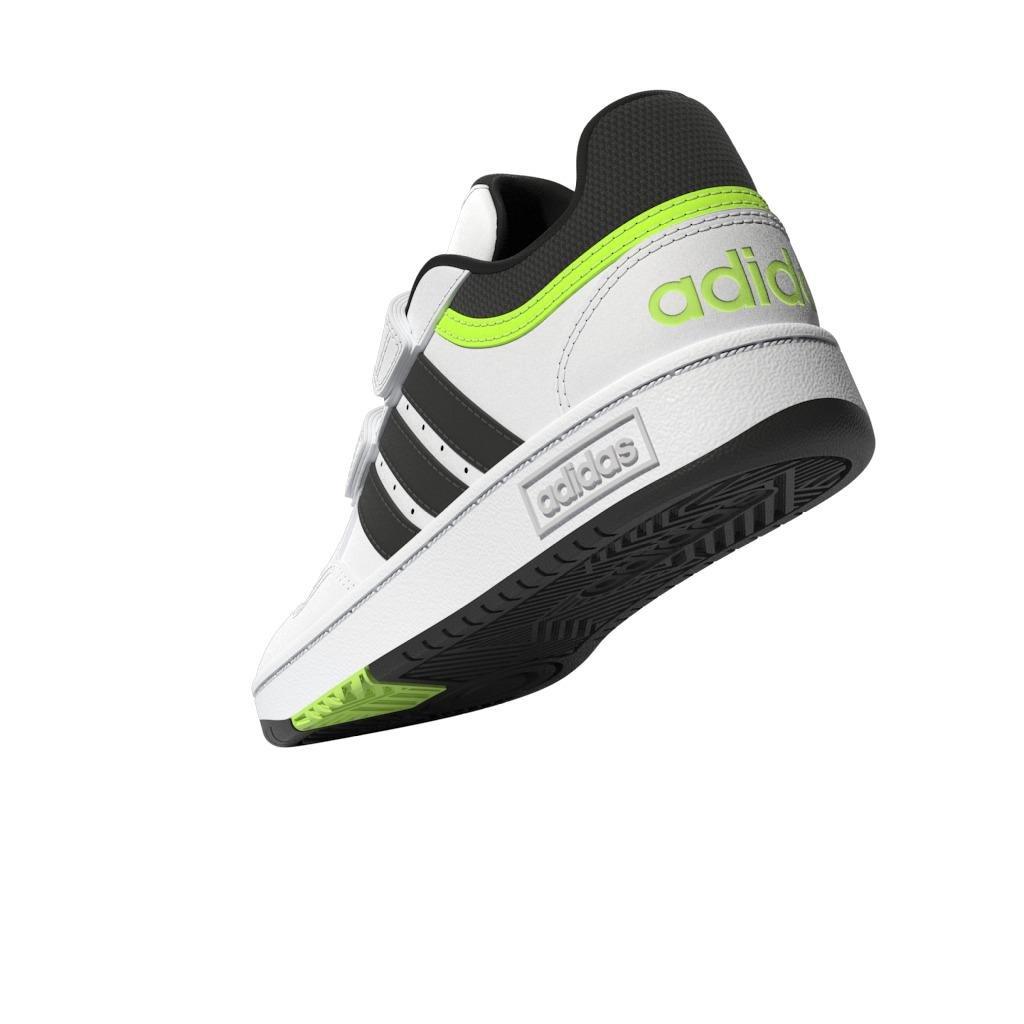Unisex Kids Hoops Lifestyle Basketball Hook-And-Loop Shoes, White, , large image number 12