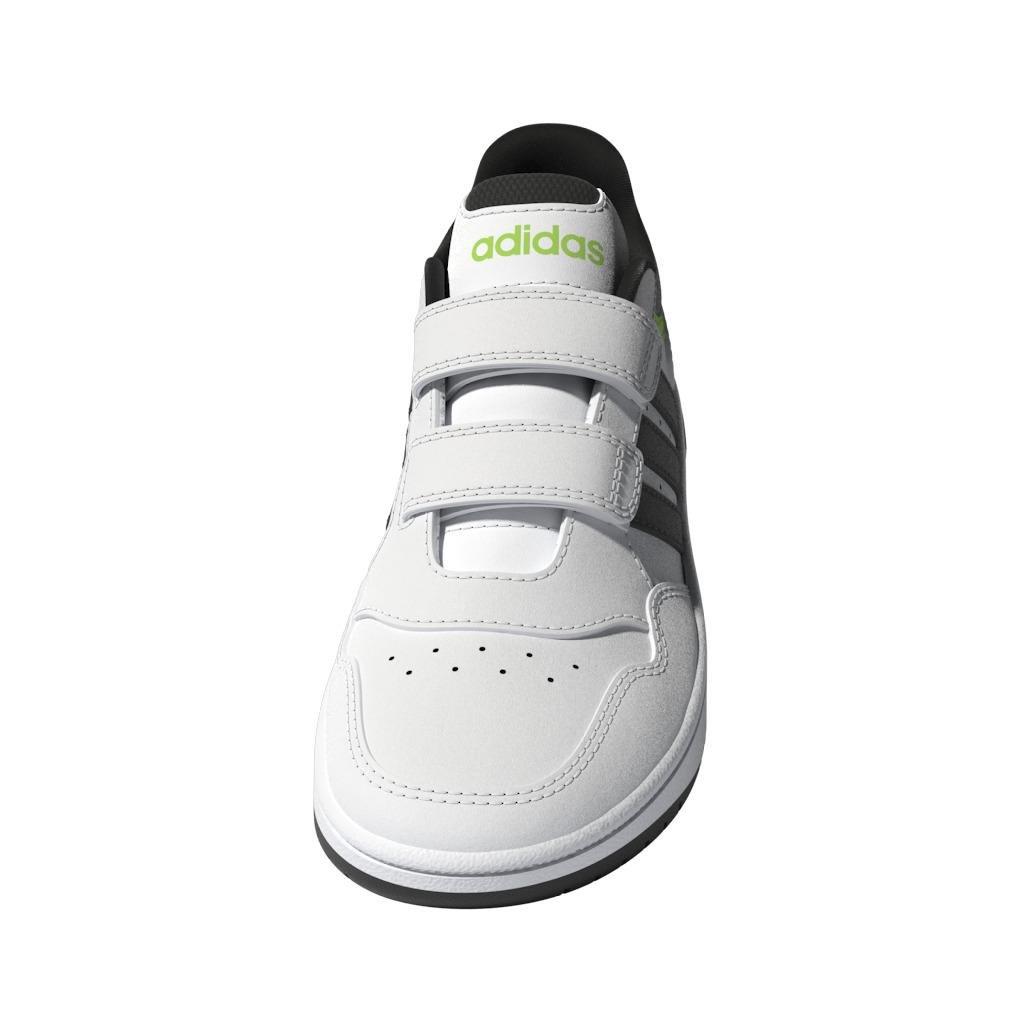 Unisex Kids Hoops Lifestyle Basketball Hook-And-Loop Shoes, White, , large image number 15