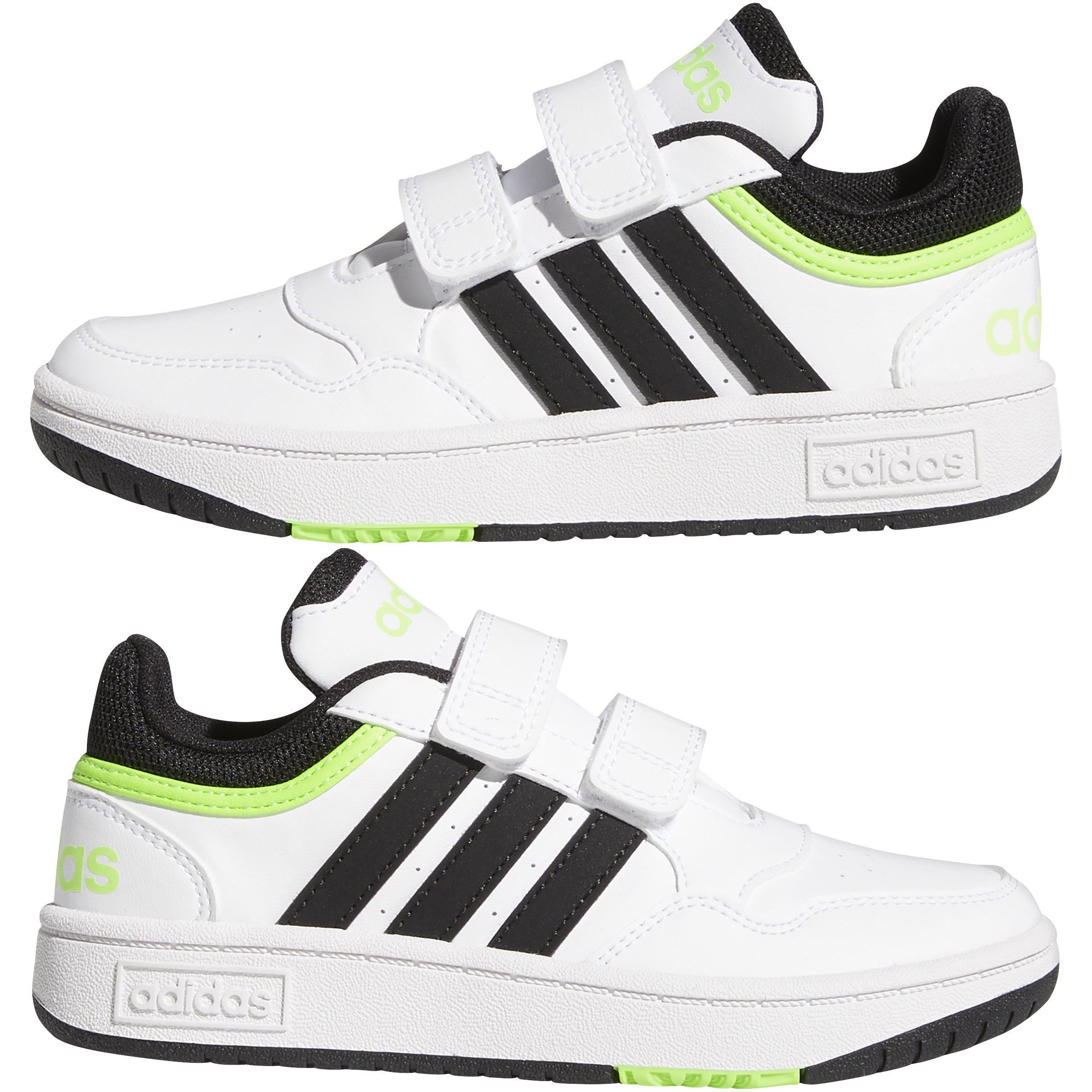 Unisex Kids Hoops Lifestyle Basketball Hook-And-Loop Shoes, White, , large image number 16