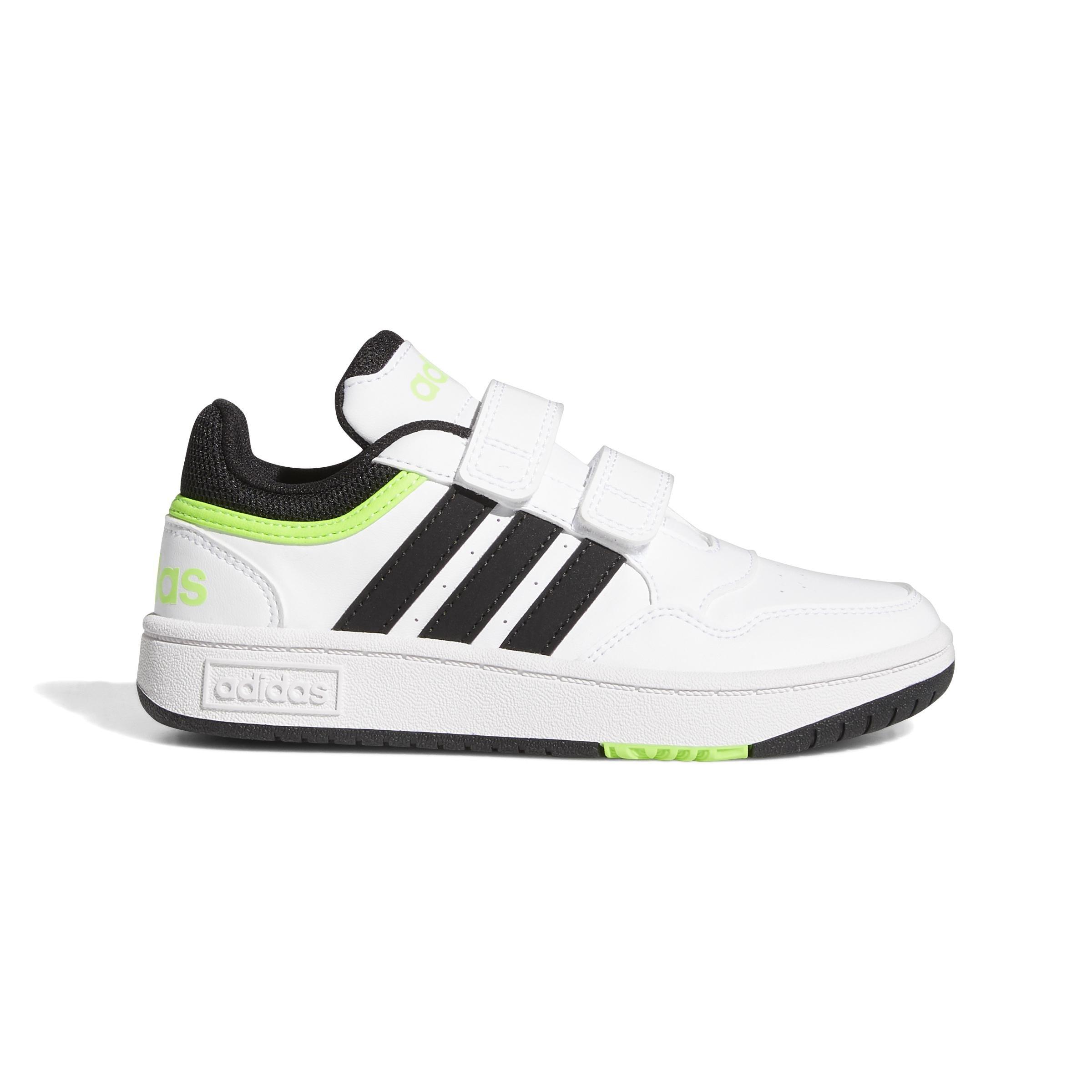 Unisex Kids Hoops Lifestyle Basketball Hook-And-Loop Shoes, White, , large image number 17