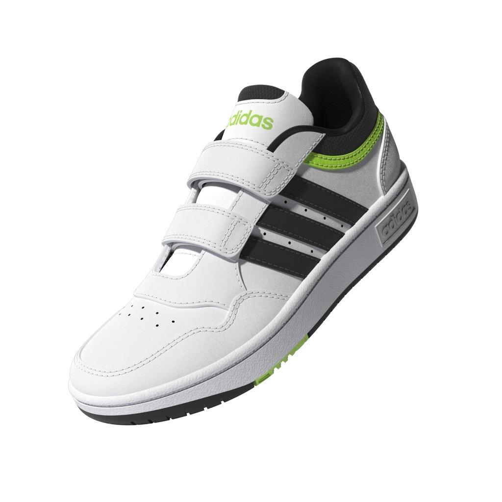 Unisex Kids Hoops Lifestyle Basketball Hook-And-Loop Shoes, White, , large image number 18