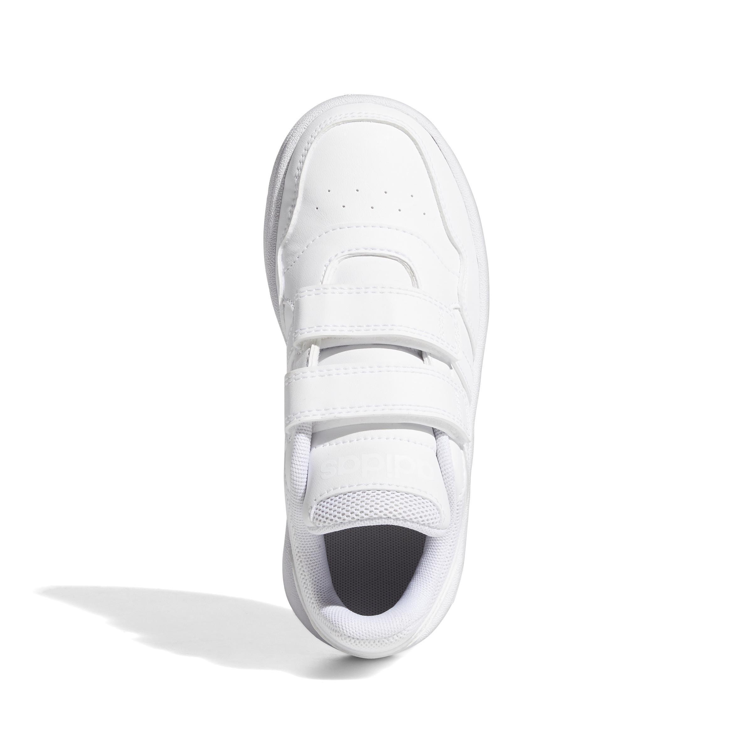 Unisex Kids Hoops Lifestyle Basketball Hook-and-Loop Shoes, White, , large image number 1