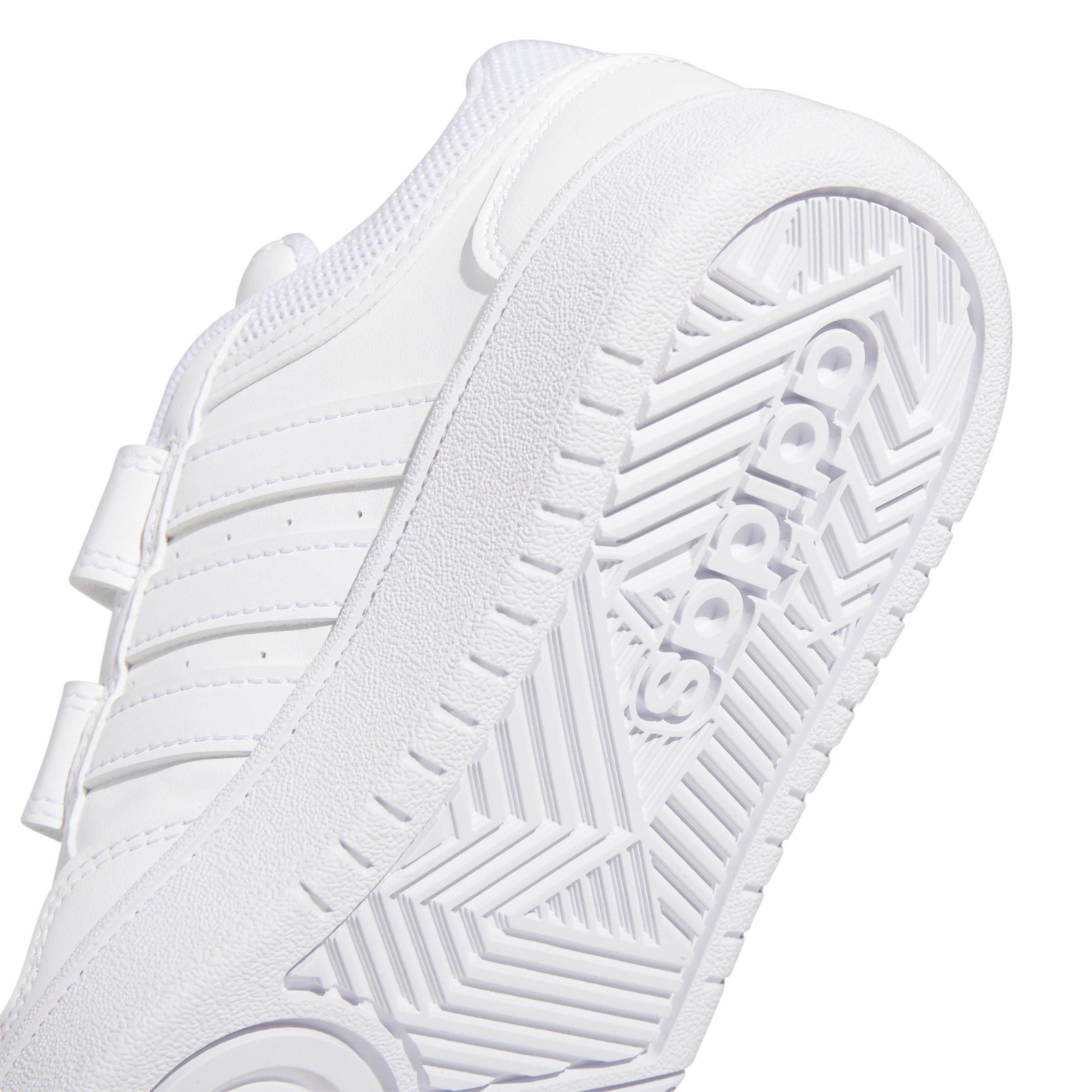 Unisex Kids Hoops Lifestyle Basketball Hook-and-Loop Shoes, White, , large image number 5