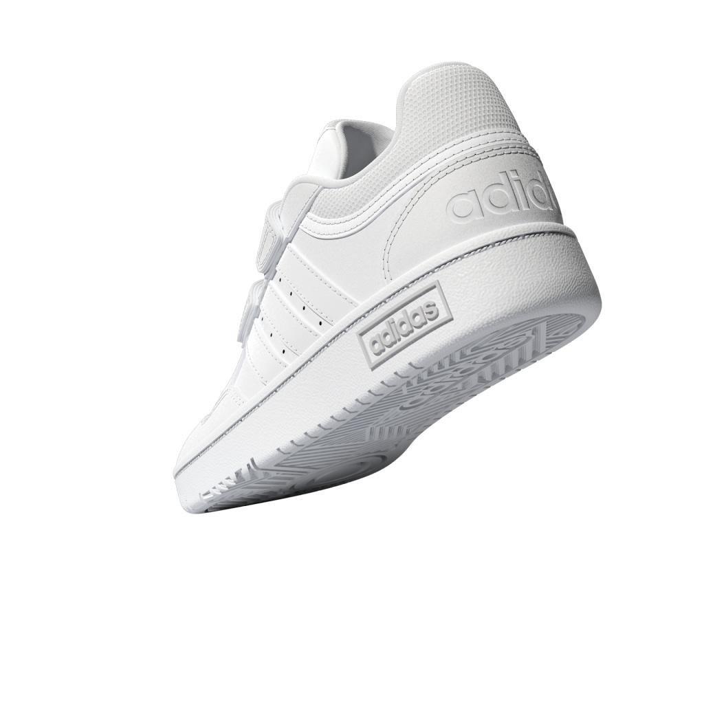 Unisex Kids Hoops Lifestyle Basketball Hook-and-Loop Shoes, White, , large image number 7