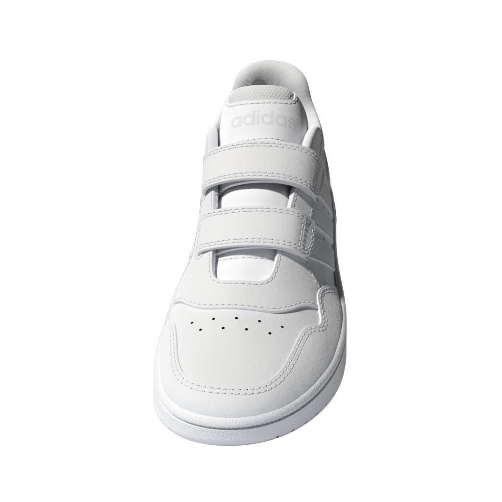 Unisex Kids Hoops Lifestyle Basketball Hook-and-Loop Shoes, White, , large image number 8