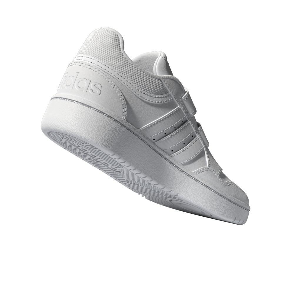 Unisex Kids Hoops Lifestyle Basketball Hook-and-Loop Shoes, White, , large image number 12