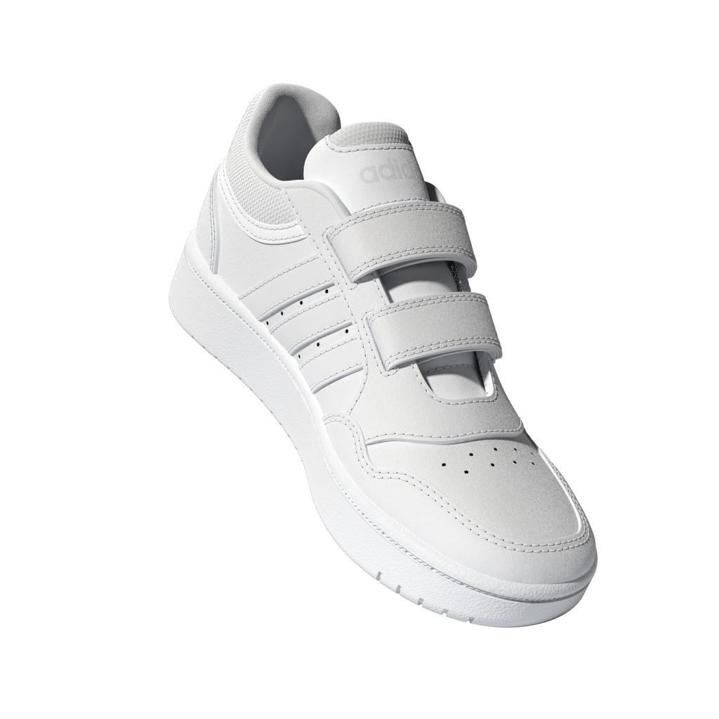 Unisex Kids Hoops Lifestyle Basketball Hook-and-Loop Shoes, White, A901_ONE, large image number 13