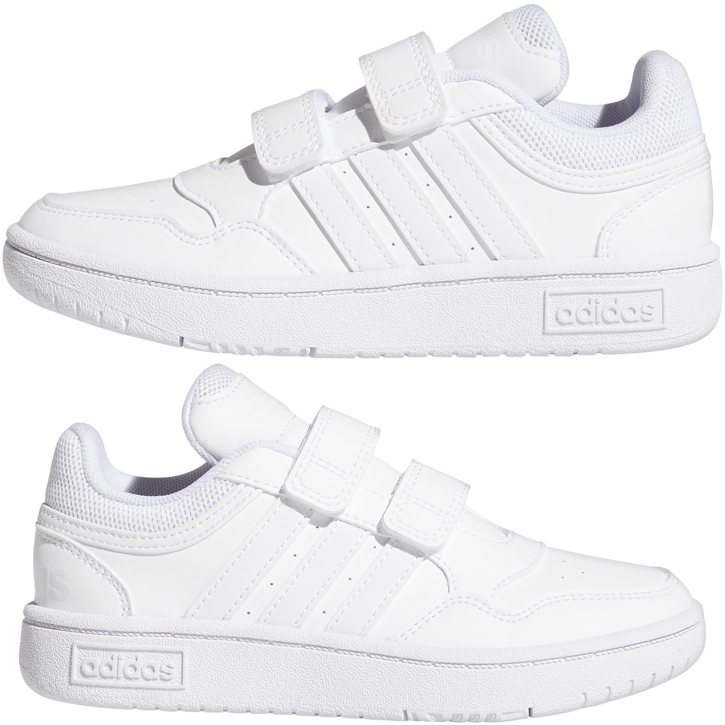 Unisex Kids Hoops Lifestyle Basketball Hook-and-Loop Shoes, White, , large image number 14