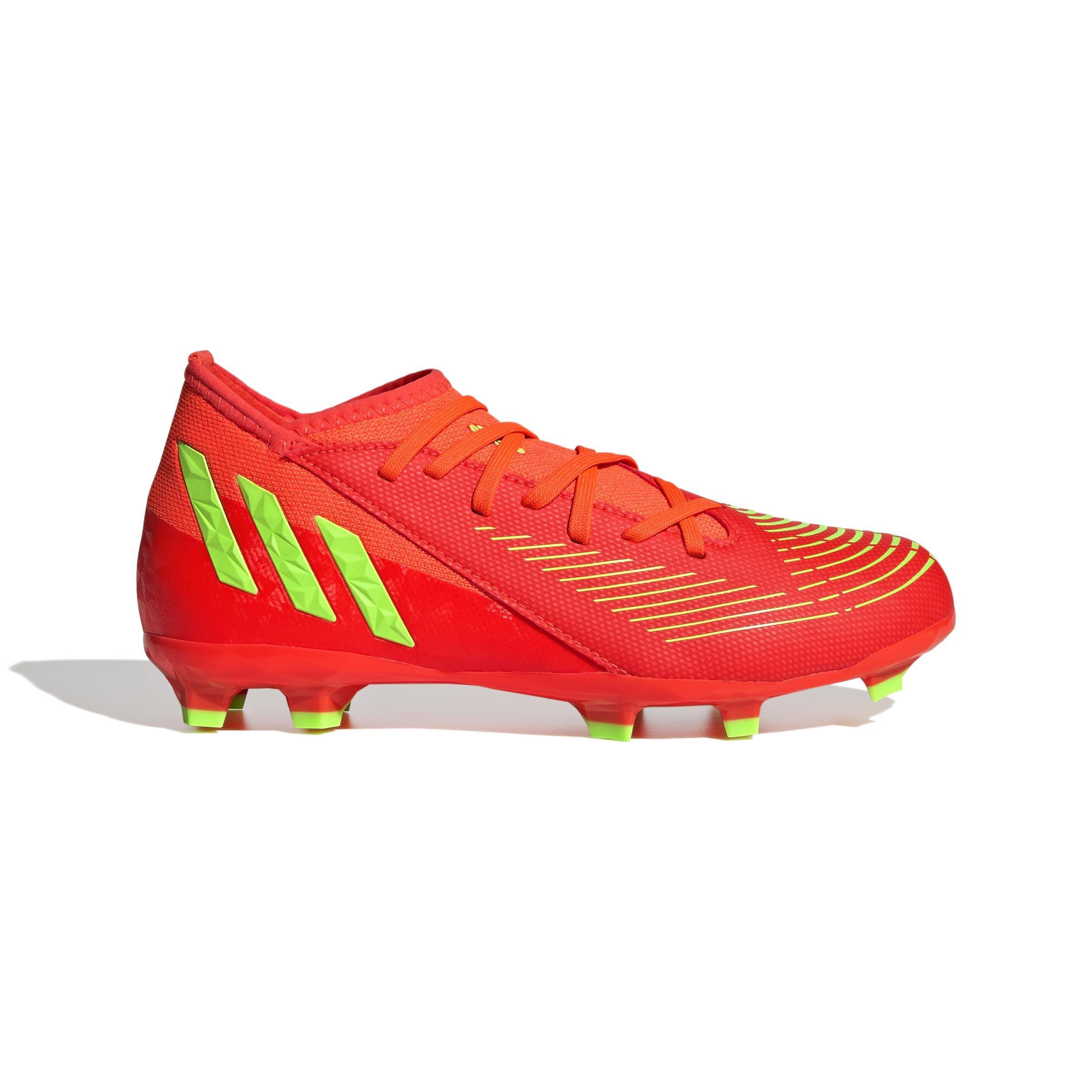 Unisex Kids Predator Edge.3 Firm Ground Boots, Red, A901_ONE, large image number 0