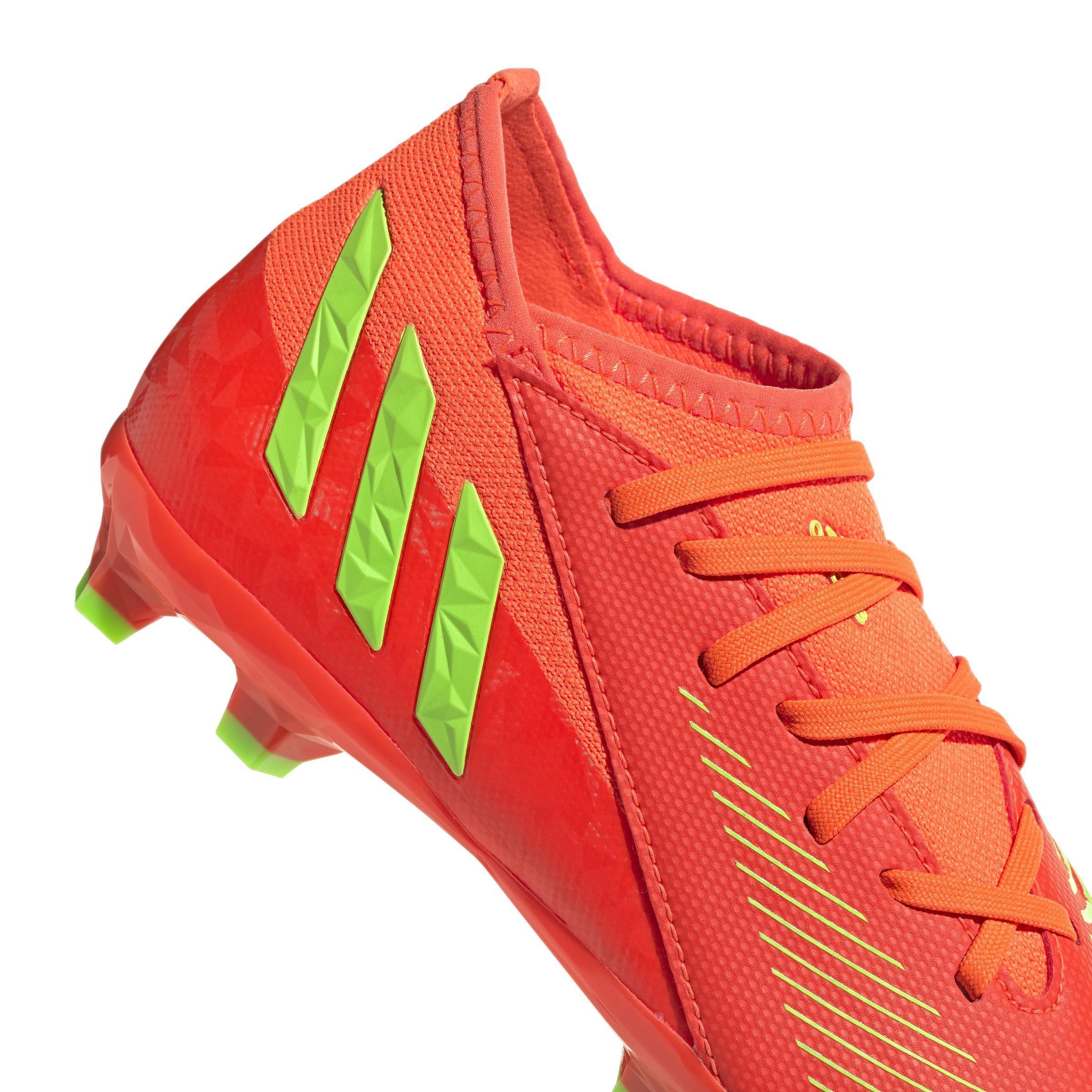 Unisex Kids Predator Edge.3 Firm Ground Boots, Red, A901_ONE, large image number 3