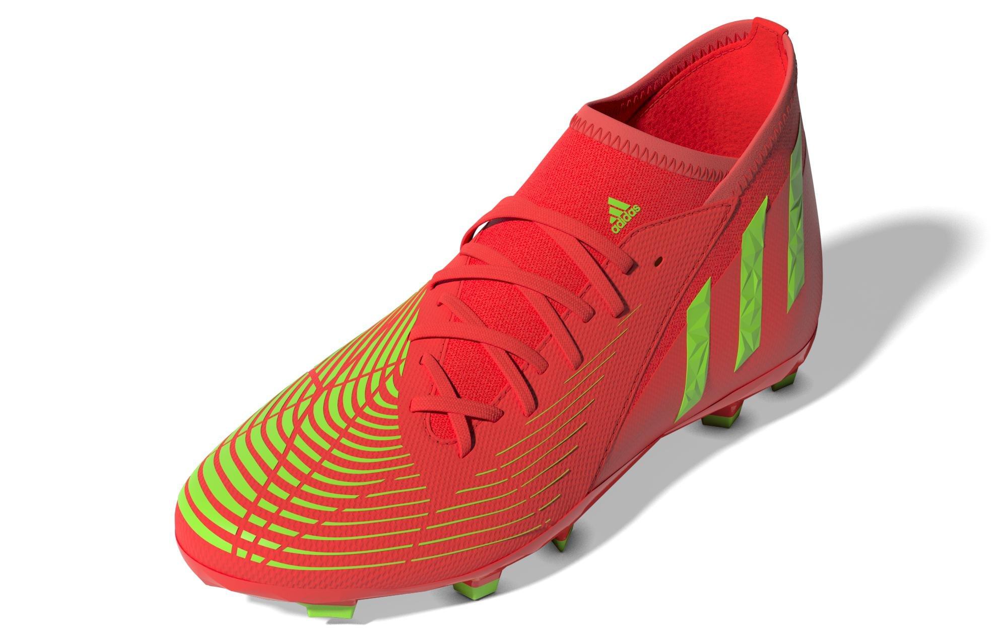 Unisex Kids Predator Edge.3 Firm Ground Boots, Red, A901_ONE, large image number 6