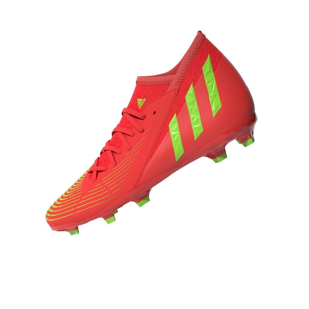 Unisex Kids Predator Edge.3 Firm Ground Boots, Red, A901_ONE, large image number 7