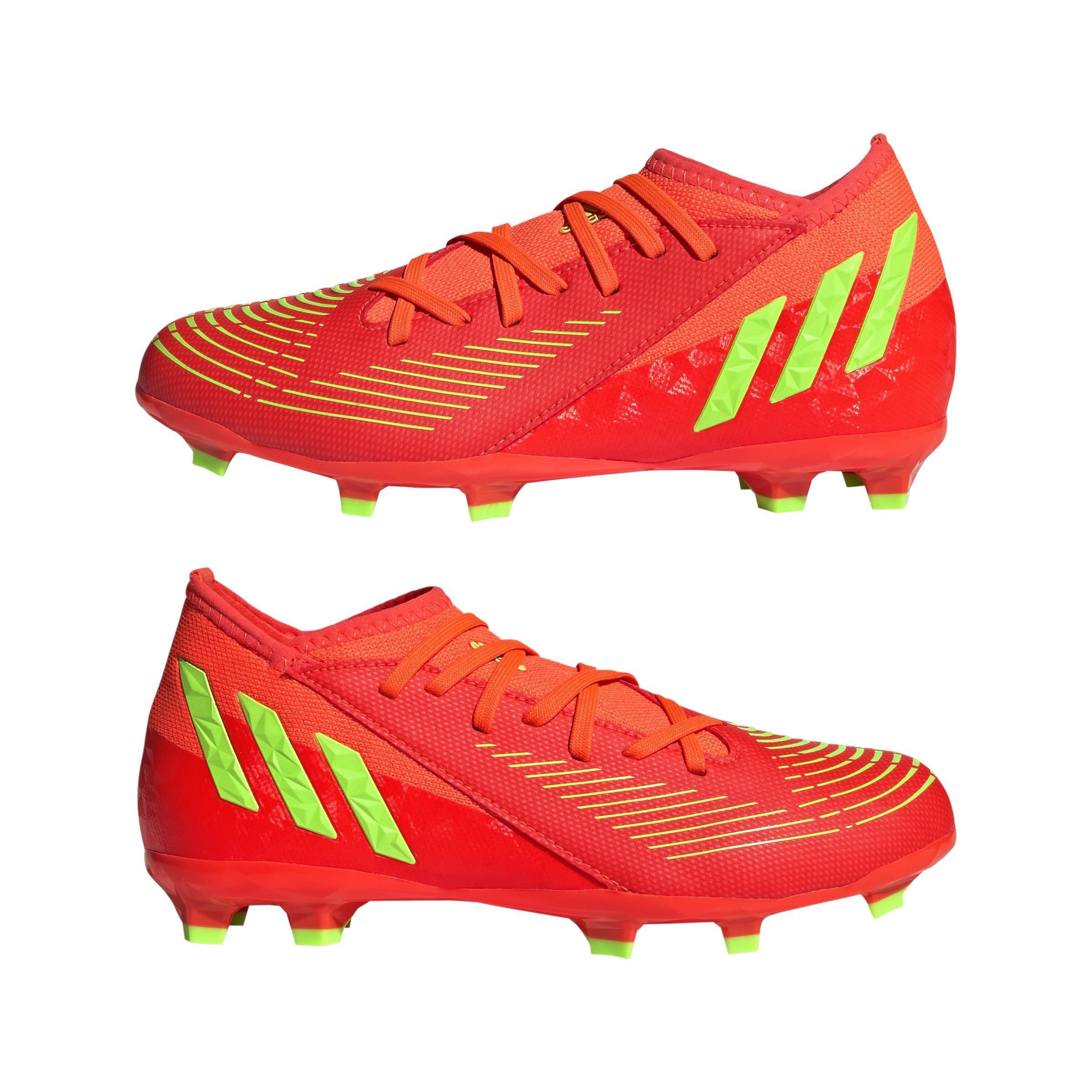 Unisex Kids Predator Edge.3 Firm Ground Boots, Red, A901_ONE, large image number 16