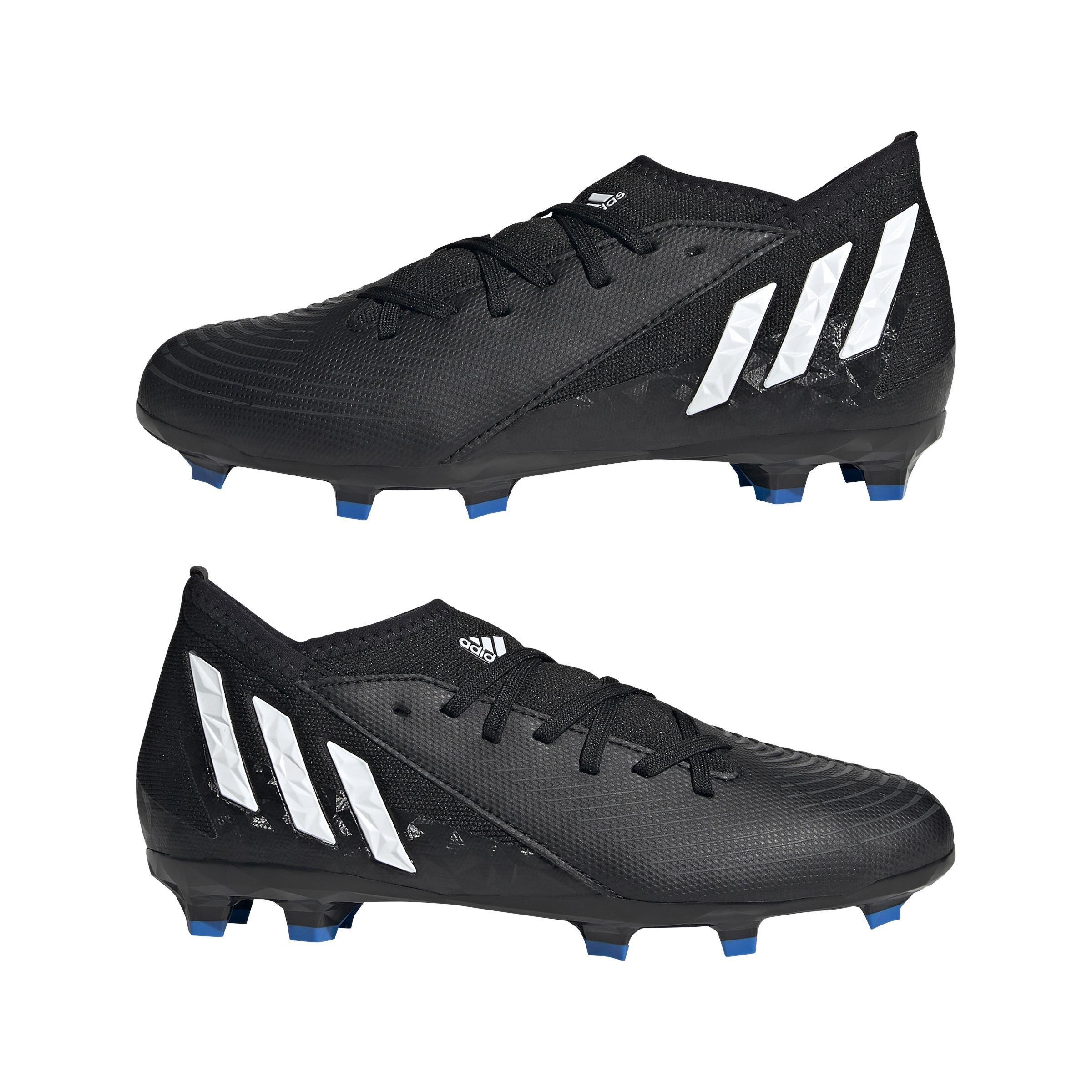 Unisex Kids Predator Edge.3 Firm Ground Boots, Black, A901_ONE, large image number 10