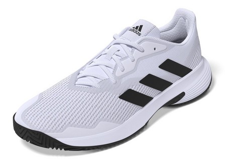Mens Courtjam Control Tennis Shoes, White, A901_ONE, large image number 9
