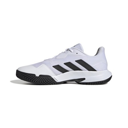 Mens Courtjam Control Tennis Shoes, White, A901_ONE, large image number 12