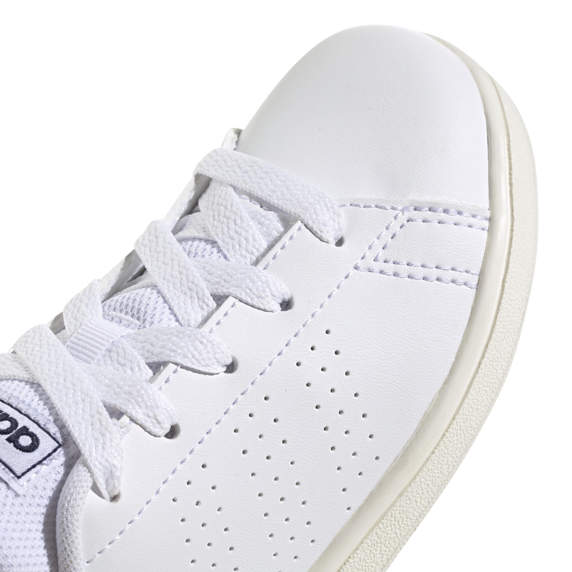 Unisex Kids Advantage Lifestyle Court Lace Shoes, White, A901_ONE, large image number 3
