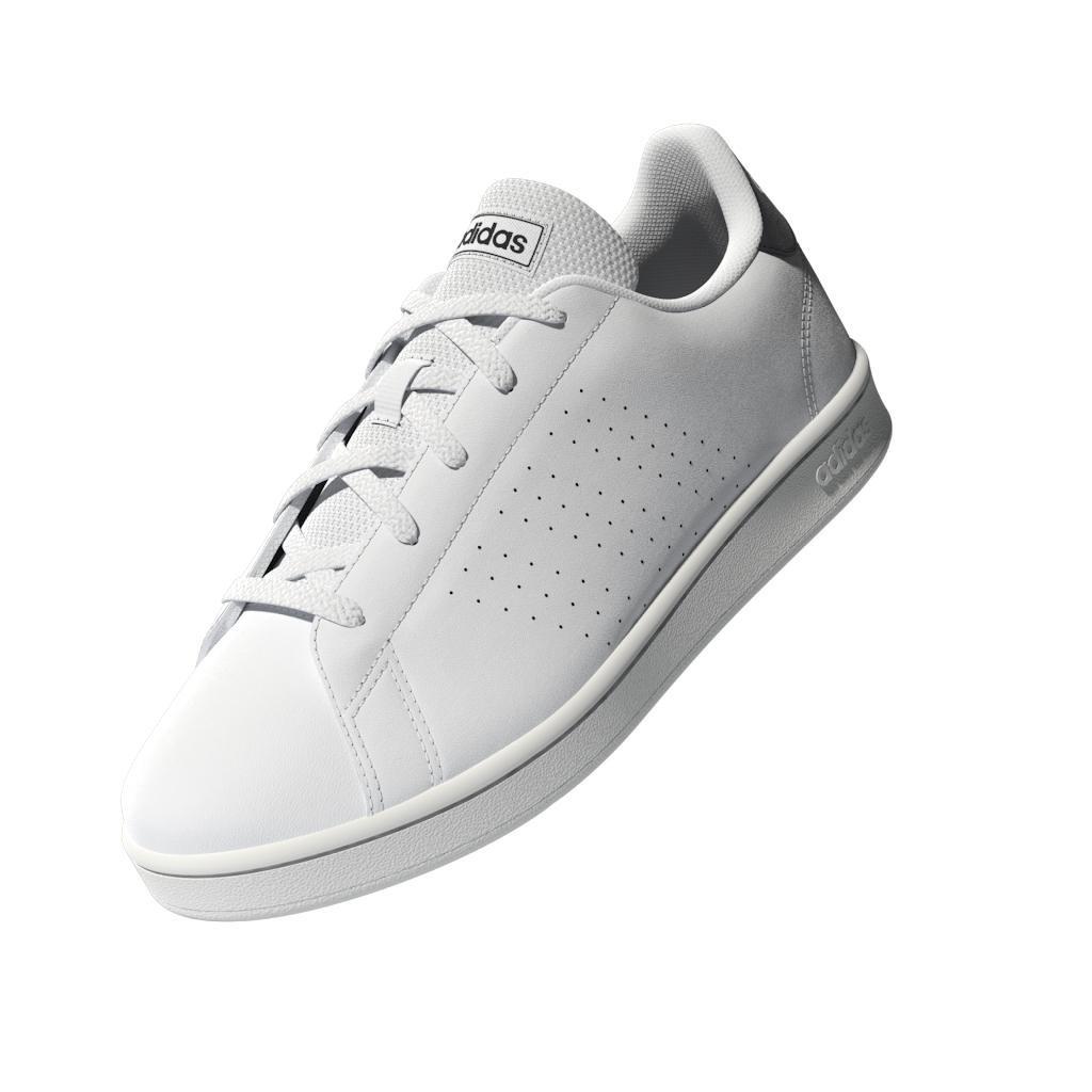 Unisex Kids Advantage Lifestyle Court Lace Shoes, White, A901_ONE, large image number 12