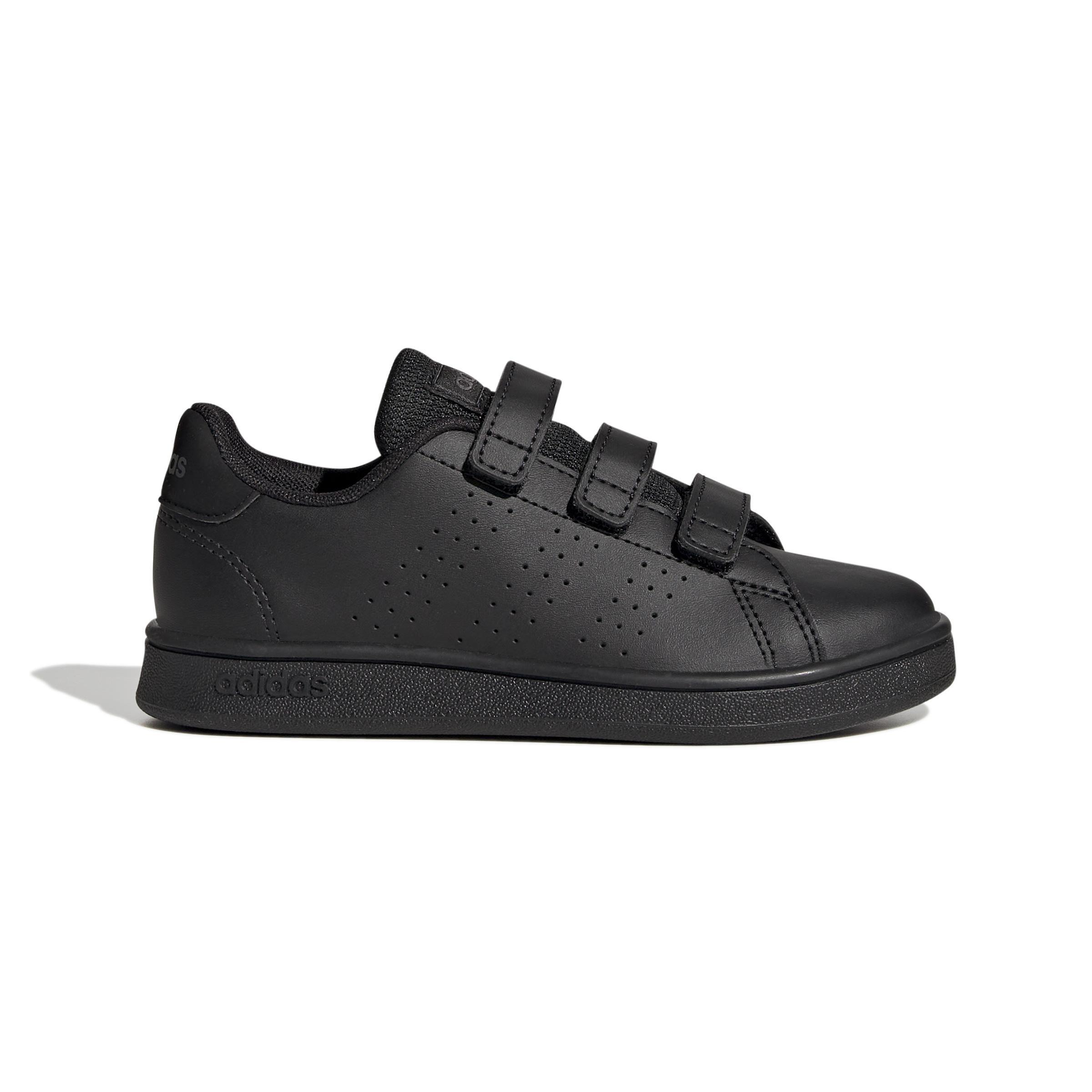 Unisex Kids Advantage Court Lifestyle Hook-and-Loop Shoes, Black, , large image number 0