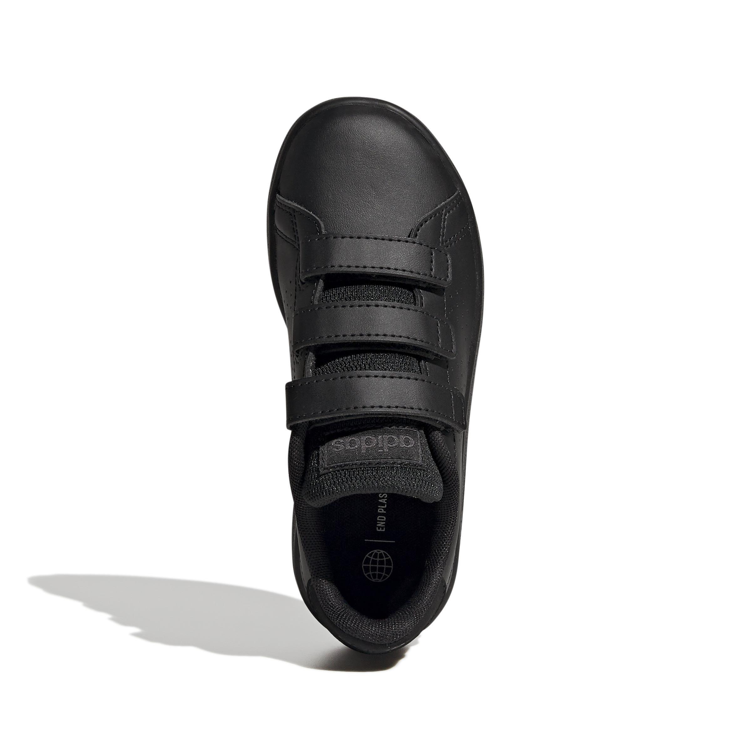 Unisex Kids Advantage Court Lifestyle Hook-and-Loop Shoes, Black, , large image number 1