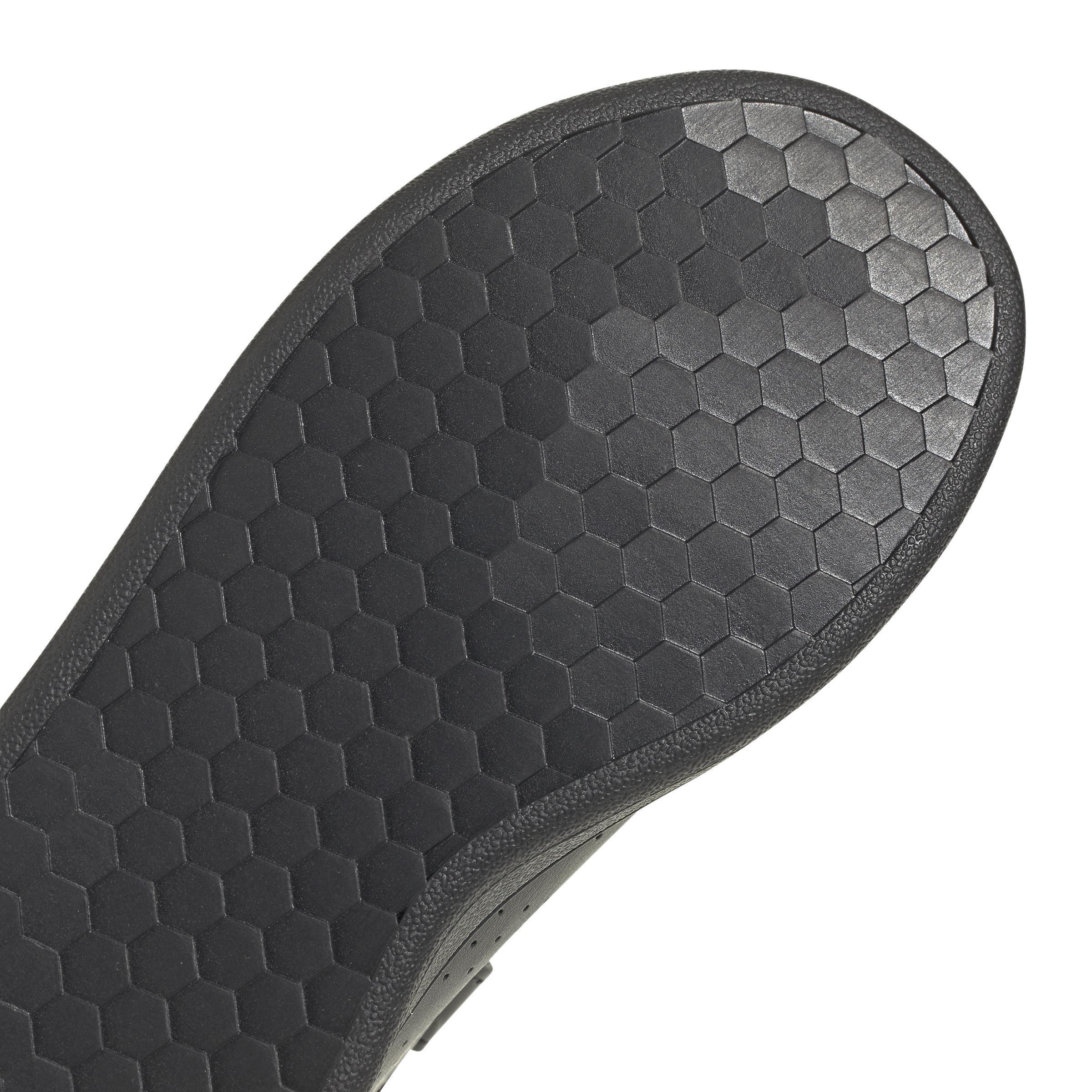Unisex Kids Advantage Court Lifestyle Hook-and-Loop Shoes, Black, , large image number 4