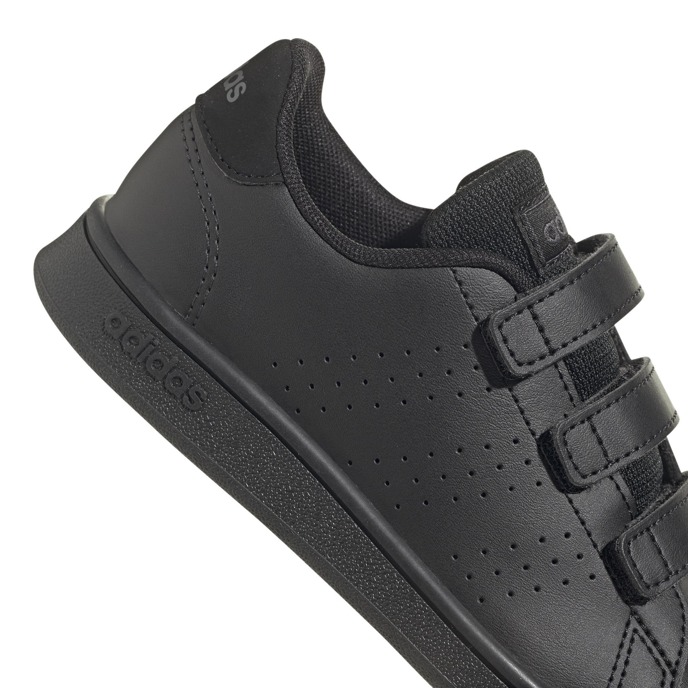 Unisex Kids Advantage Court Lifestyle Hook-and-Loop Shoes, Black, , large image number 5