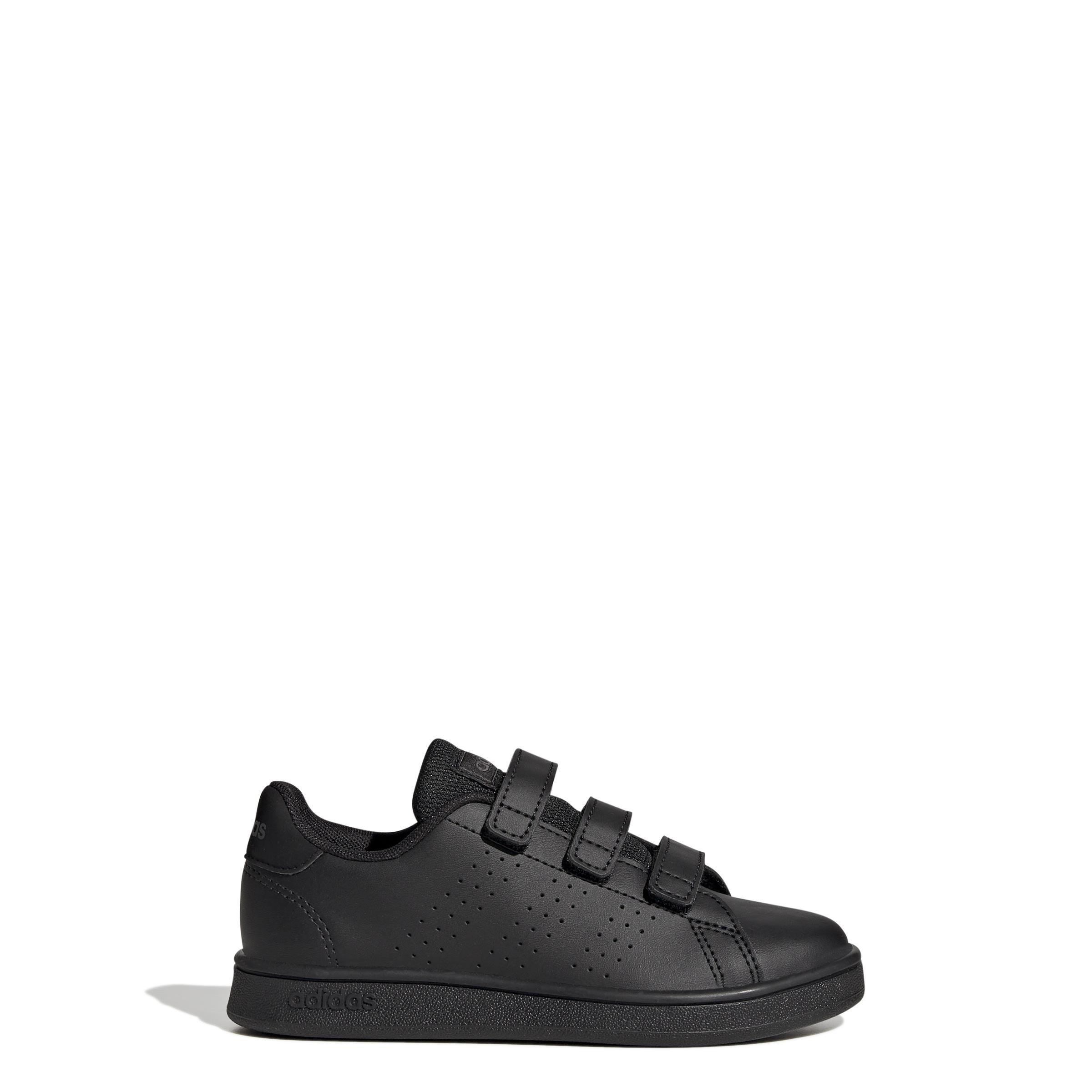 Unisex Kids Advantage Court Lifestyle Hook-and-Loop Shoes, Black, , large image number 6