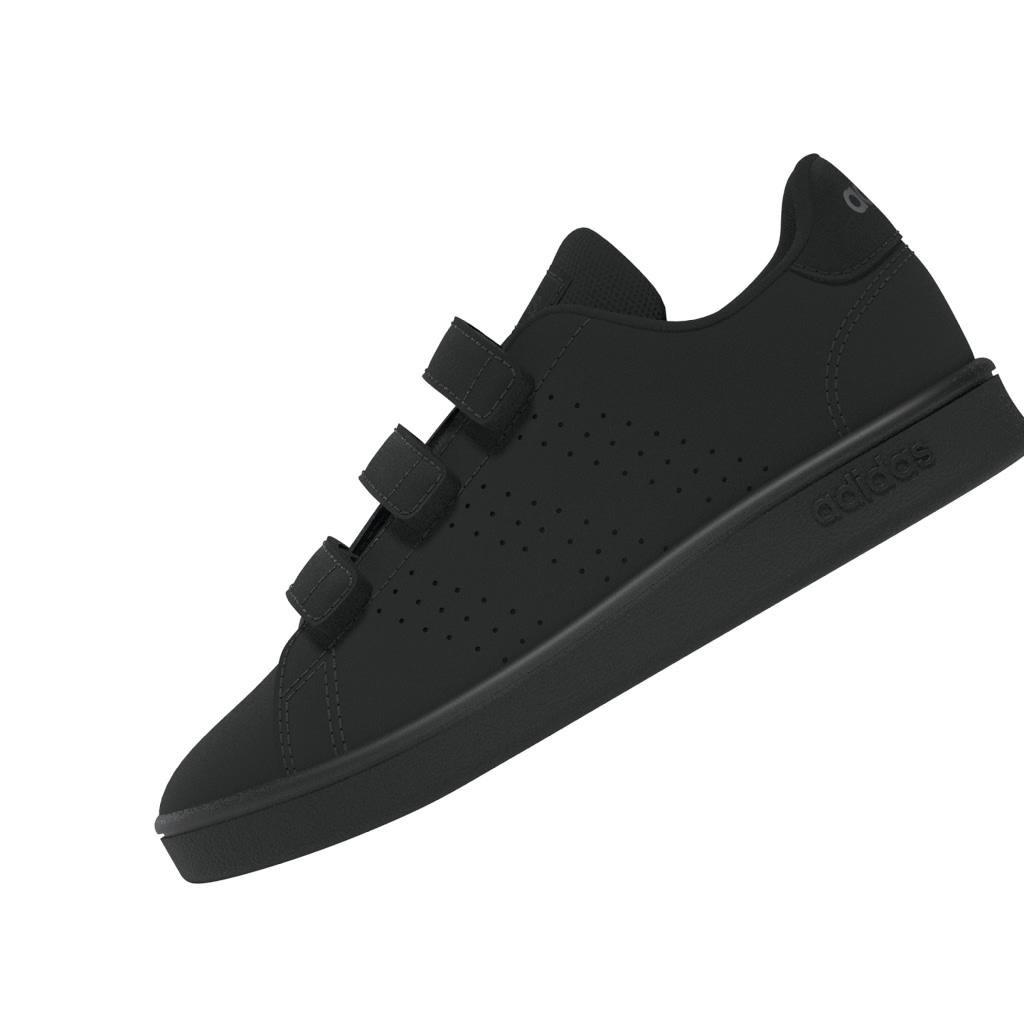Unisex Kids Advantage Court Lifestyle Hook-and-Loop Shoes, Black, , large image number 7