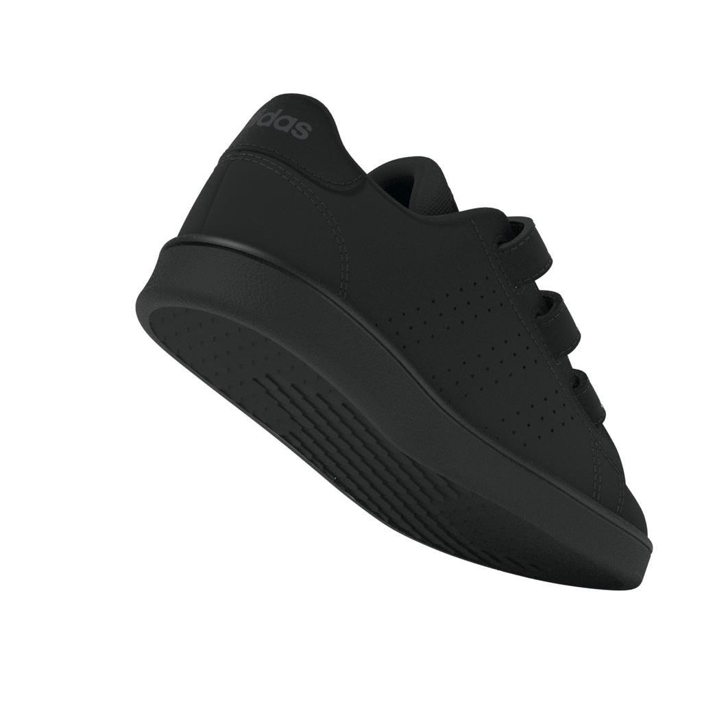 Unisex Kids Advantage Court Lifestyle Hook-and-Loop Shoes, Black, , large image number 12