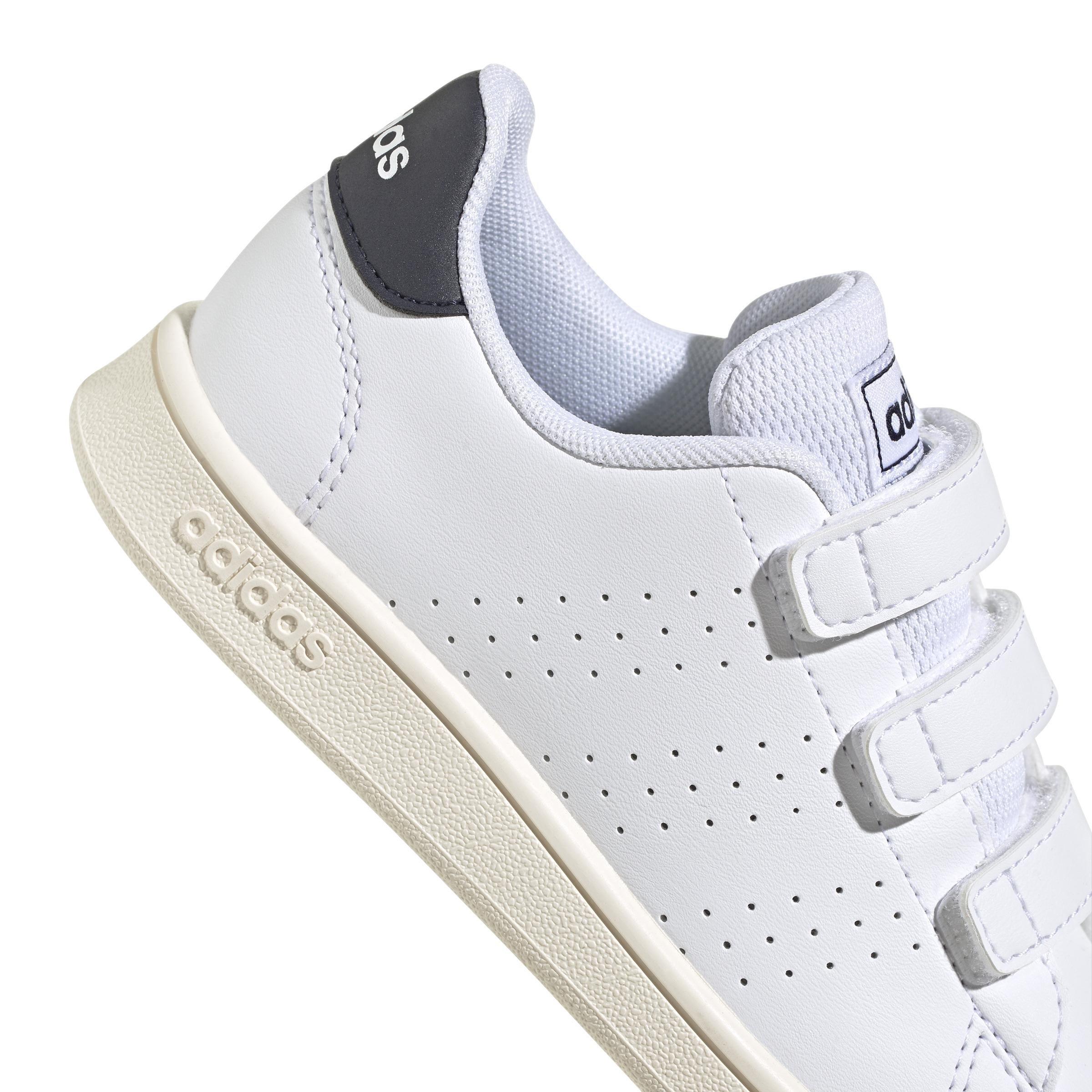 Unisex Kids Advantage Court Lifestyle Hook-and-Loop Shoes, White, , large image number 5