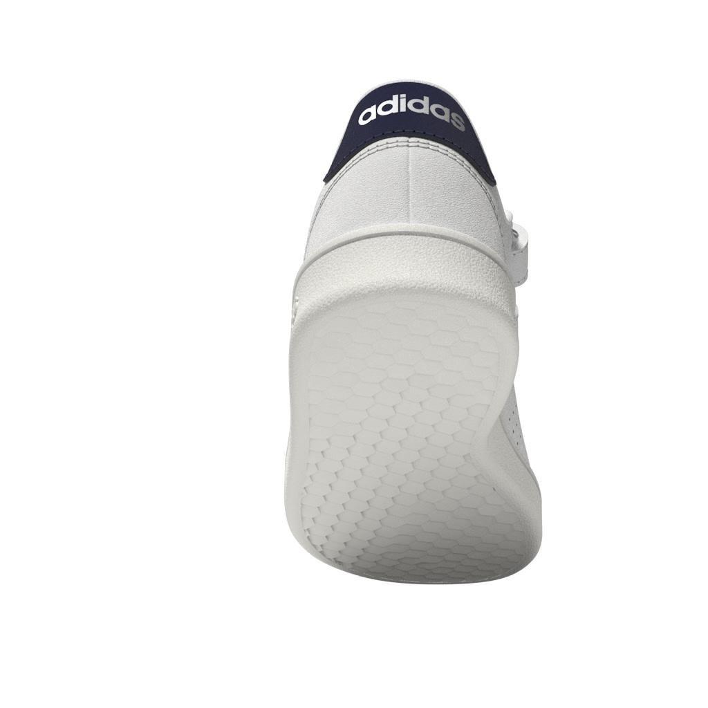 Unisex Kids Advantage Court Lifestyle Hook-and-Loop Shoes, White, , large image number 11