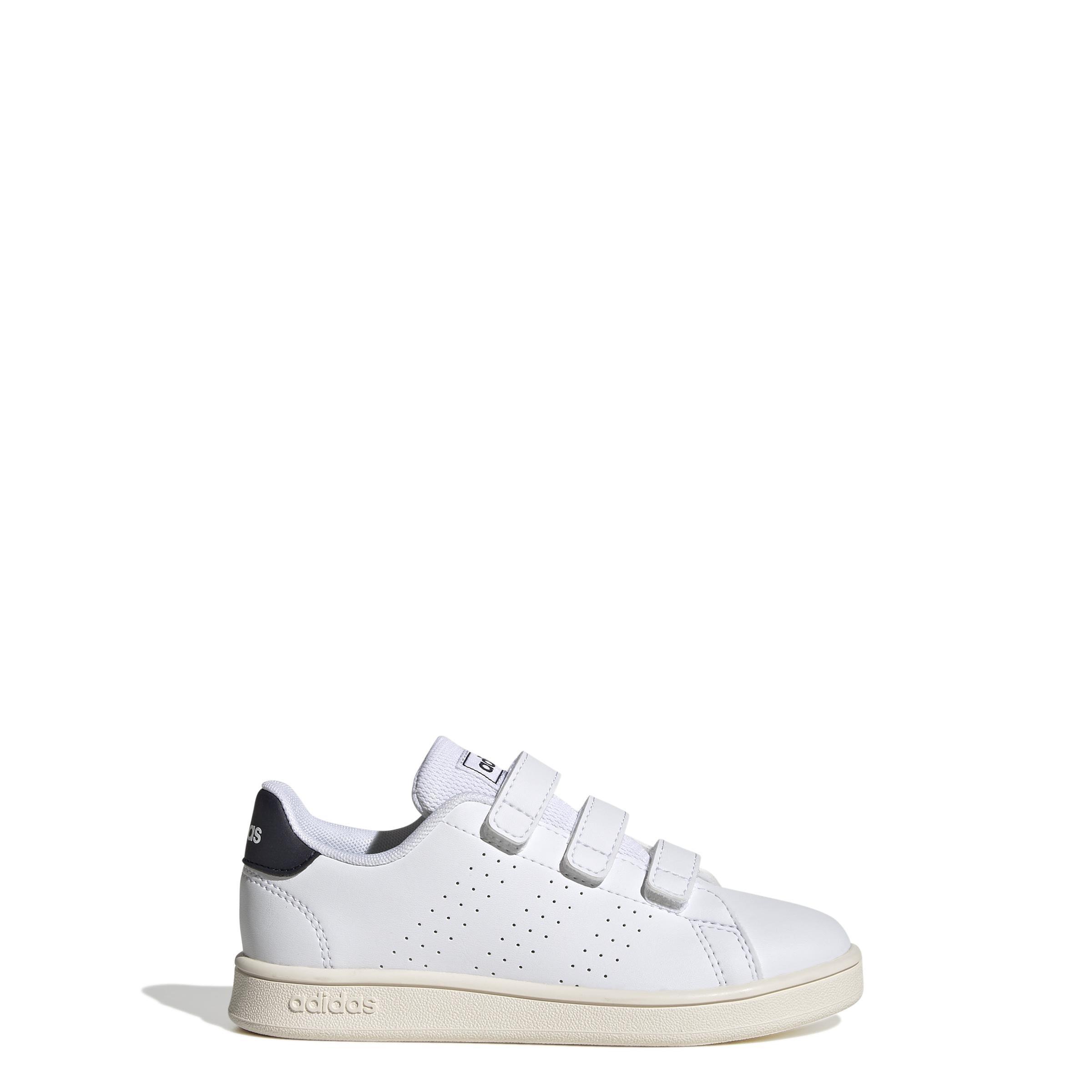 Unisex Kids Advantage Court Lifestyle Hook-and-Loop Shoes, White, , large image number 13