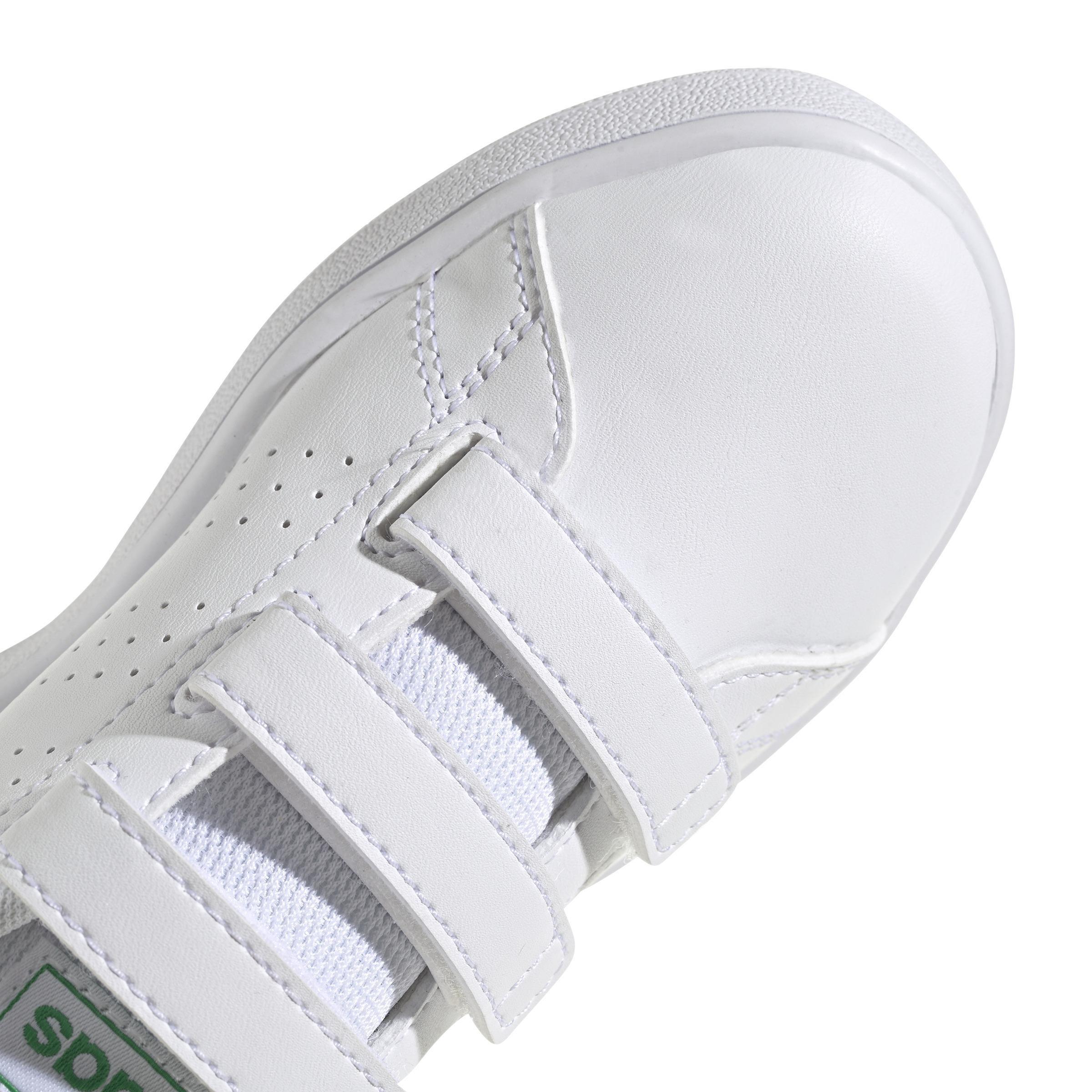 Unisex Kids Advantage Court Lifestyle Hook-And-Loop Shoes, White, A901_ONE, large image number 5