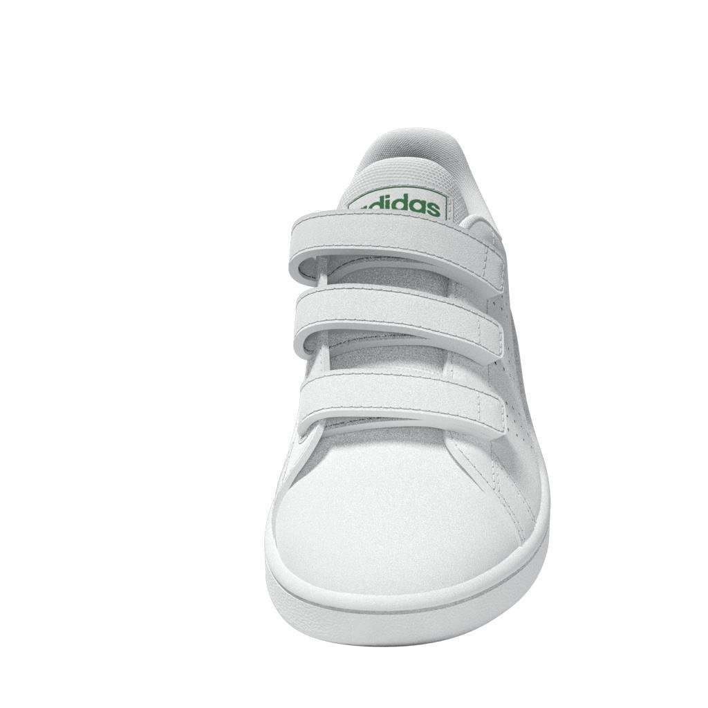 Unisex Kids Advantage Court Lifestyle Hook-And-Loop Shoes, White, A901_ONE, large image number 6