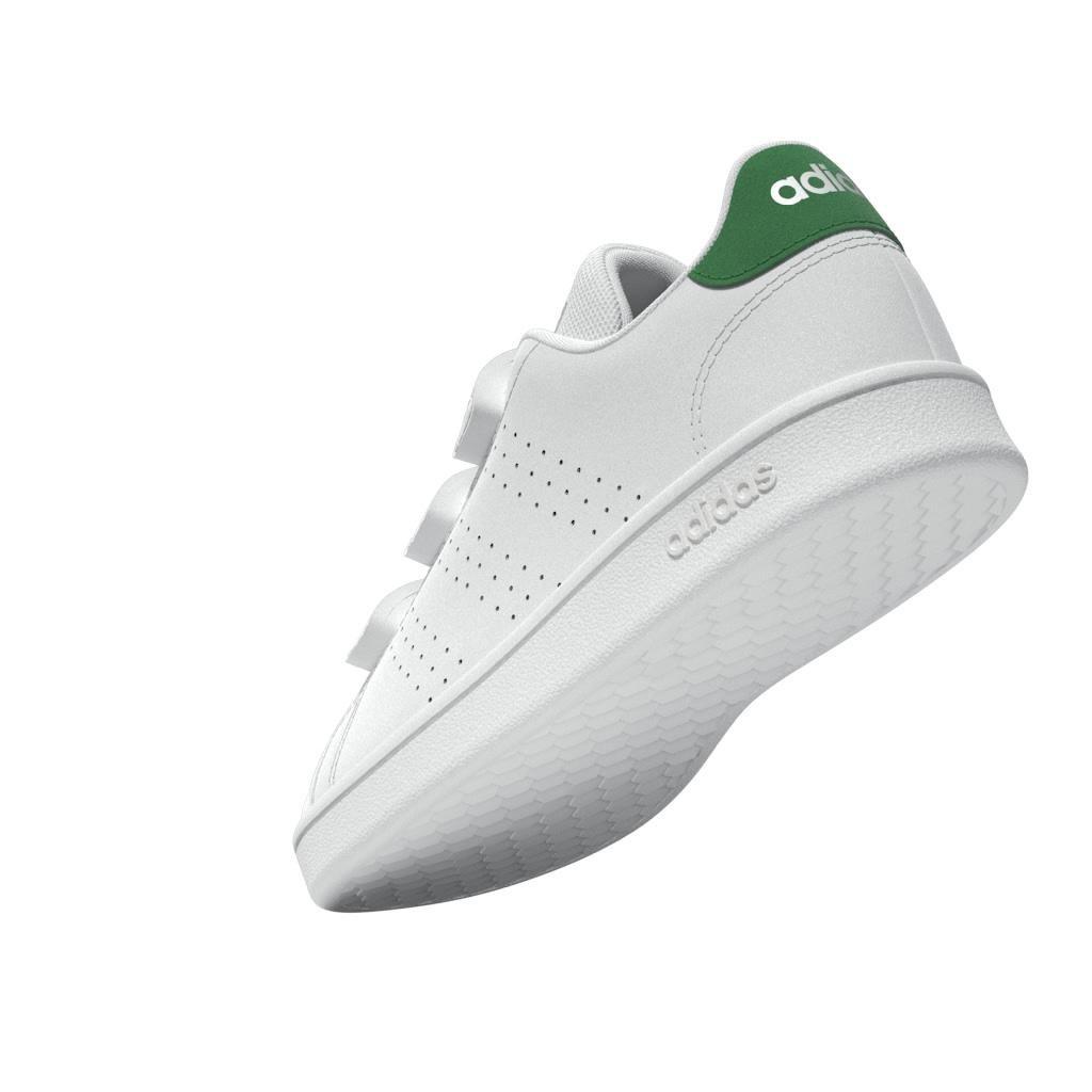 Unisex Kids Advantage Court Lifestyle Hook-And-Loop Shoes, White, A901_ONE, large image number 8