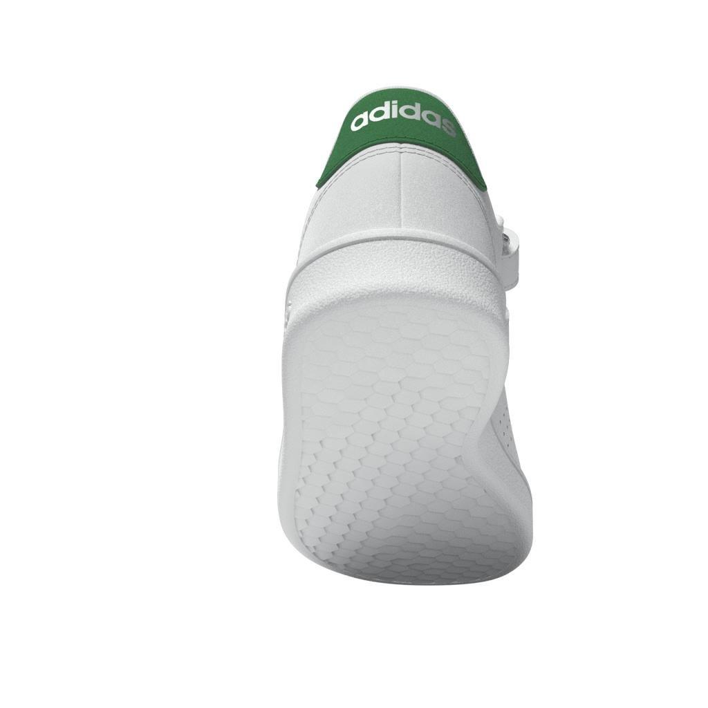 Unisex Kids Advantage Court Lifestyle Hook-And-Loop Shoes, White, , large image number 9