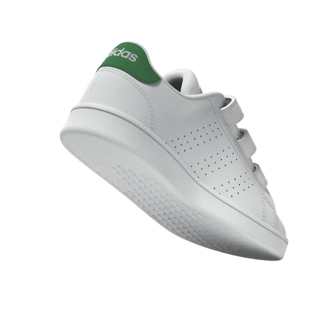 Unisex Kids Advantage Court Lifestyle Hook-And-Loop Shoes, White, A901_ONE, large image number 13