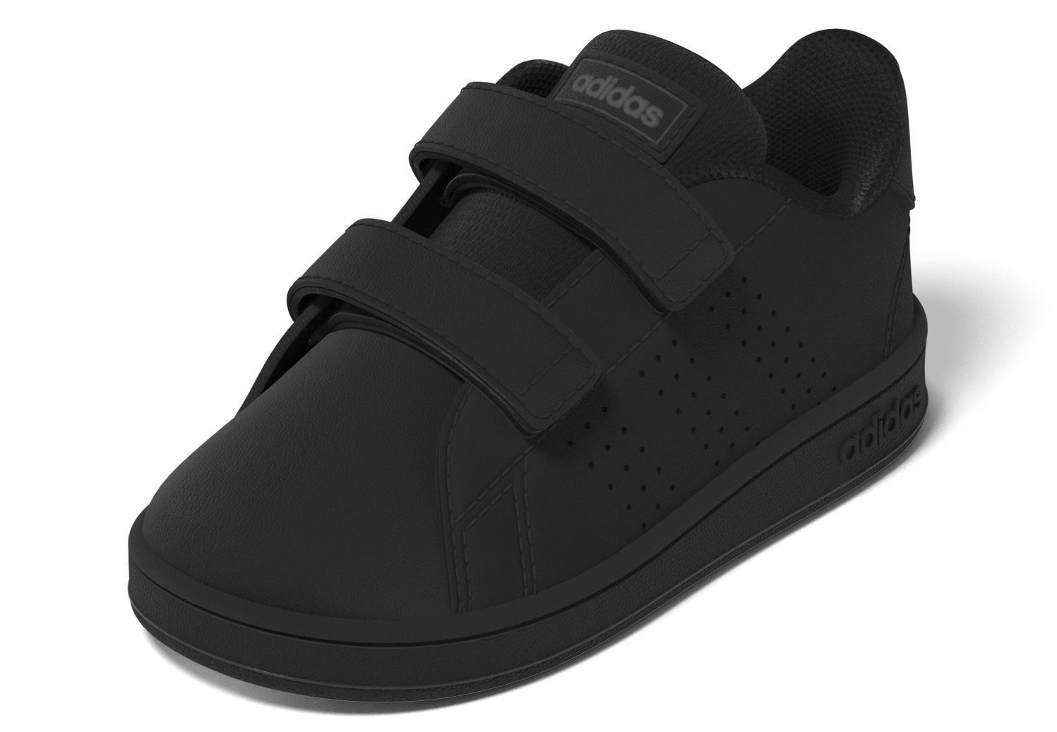 Kids Unisex Advantage Lifestyle Court Two Hook-And-Loop Shoes, Black, A901_ONE, large image number 12