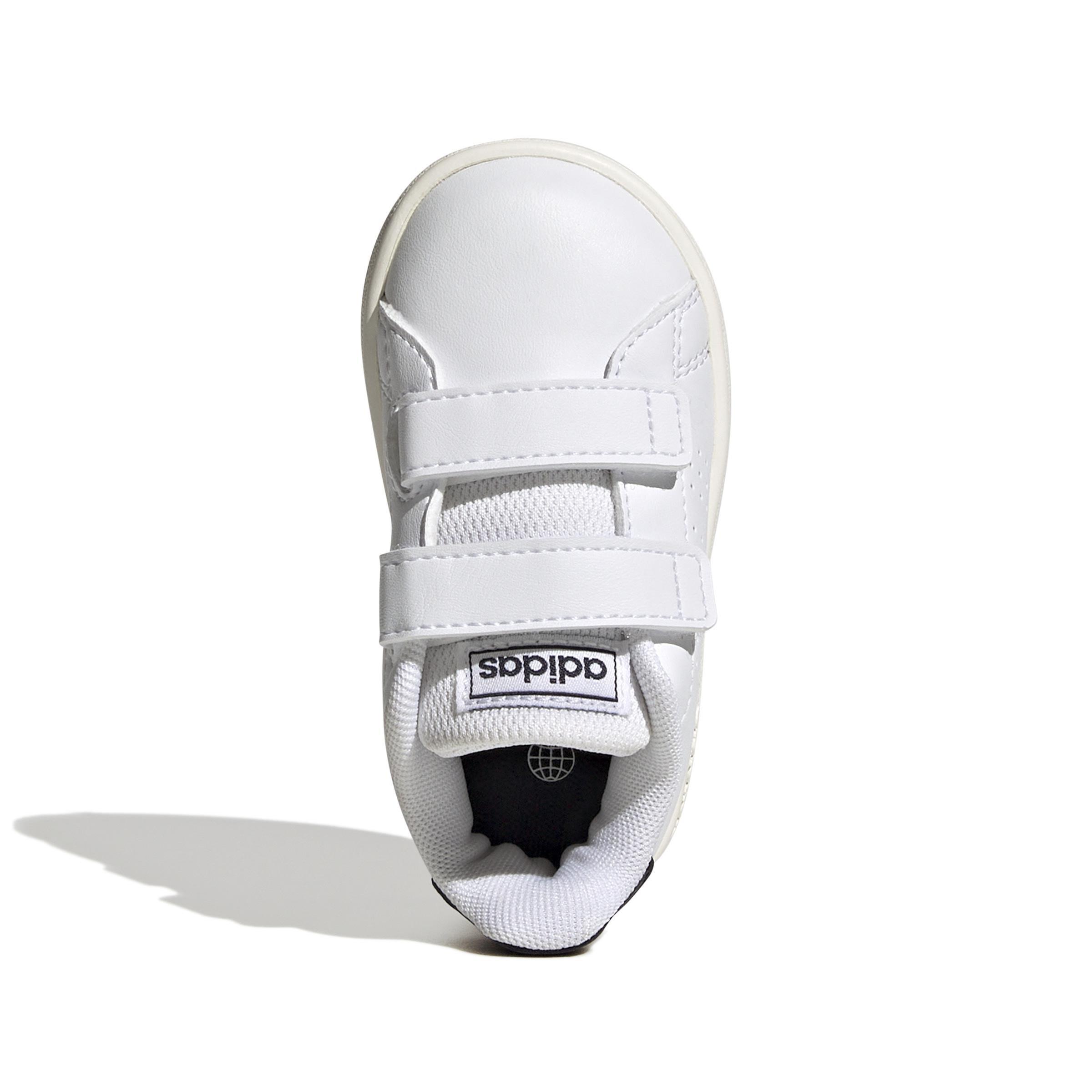 Unisex Kids Advantage Lifestyle Court Two Hook-And-Loop Shoes , White, A901_ONE, large image number 1